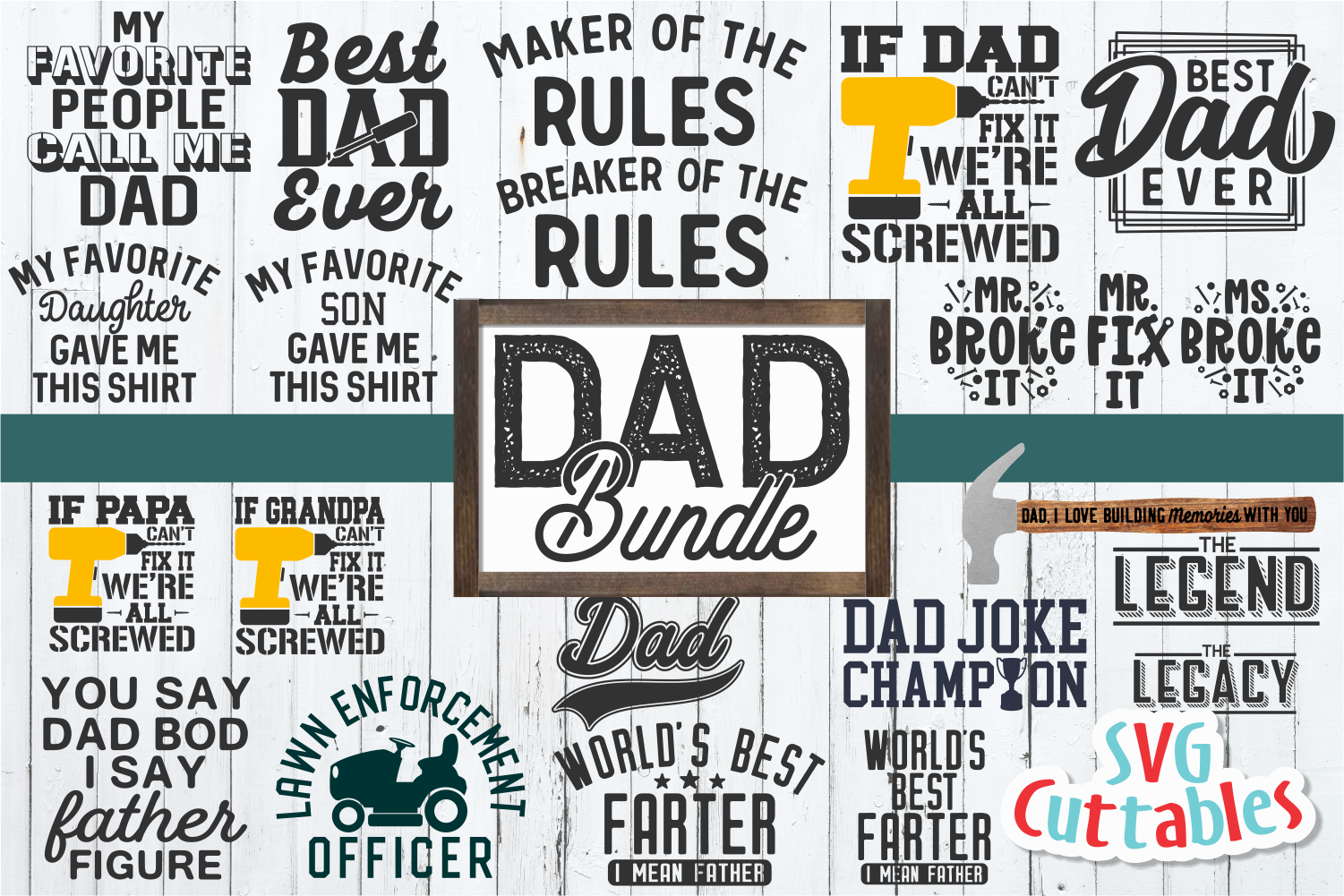 Dad Bundle Father S Day Svg Cut File By Svg Cuttables Thehungryjpeg Com