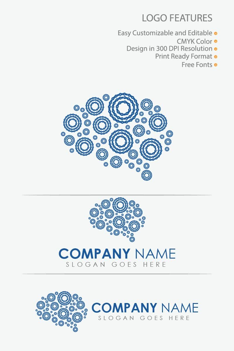 Chain Brain Logo Template By Graphics Ninja Thehungryjpeg Com