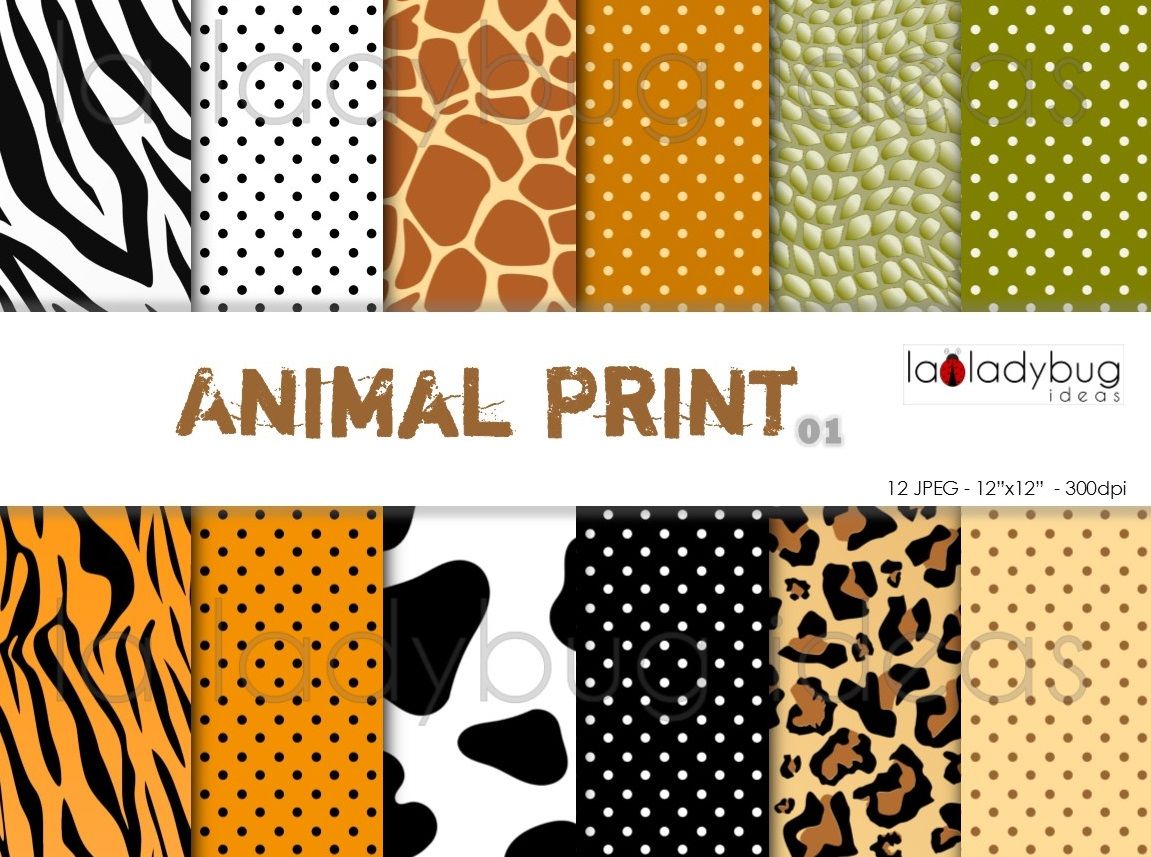 Animal print wallpaper. Animal print background. Animal print pattern. By  La Ladybug Ideas Art | TheHungryJPEG