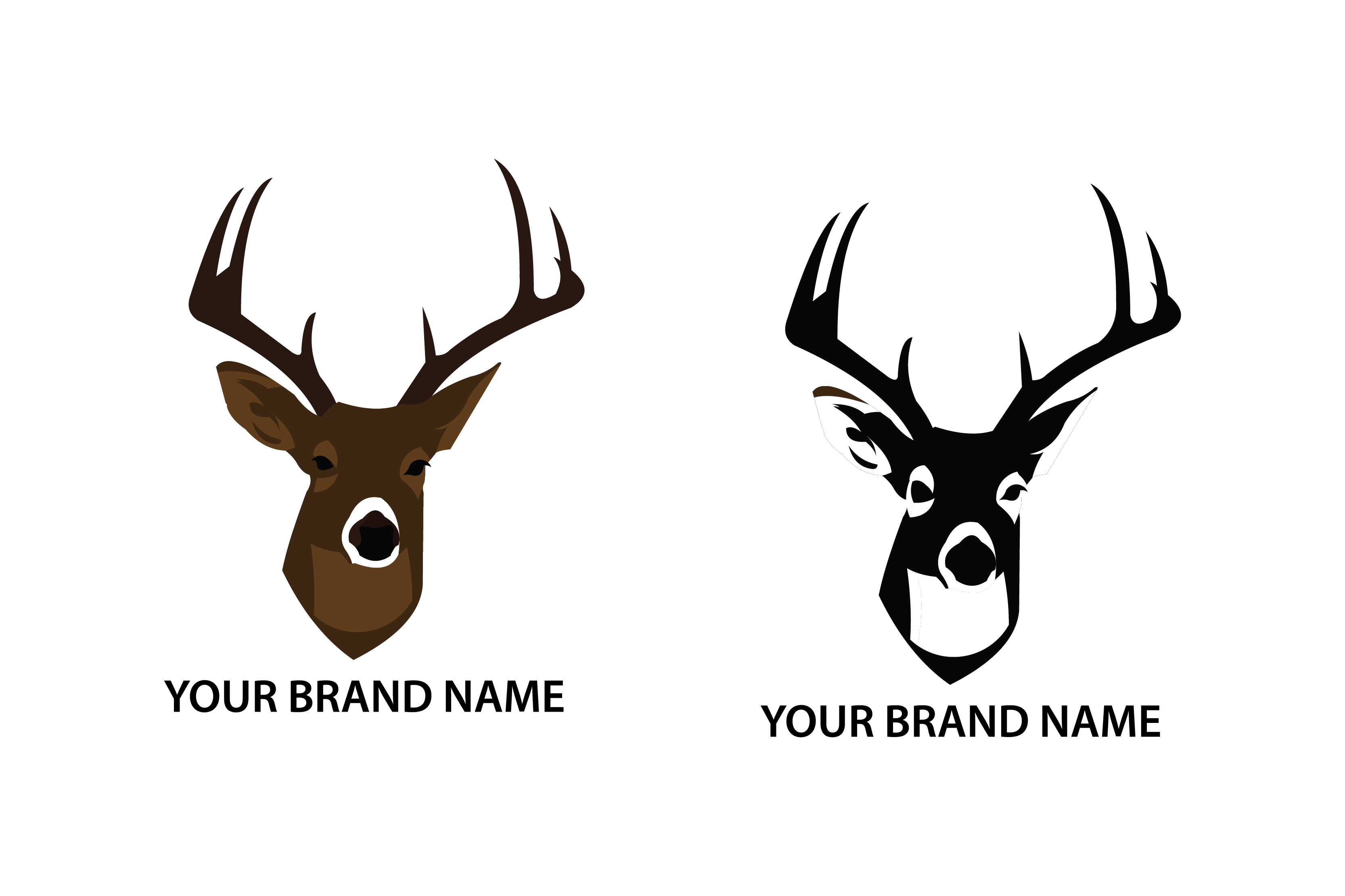 Transparent Deer Logo Png - Deer Skull Silhouette Vector, Png Download - vhv