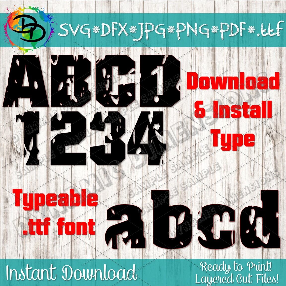 Download Distressed Font Svg Grunge Font Alphabet Svg Vintage Font Svg Mono By Dynamic Dimensions Thehungryjpeg Com