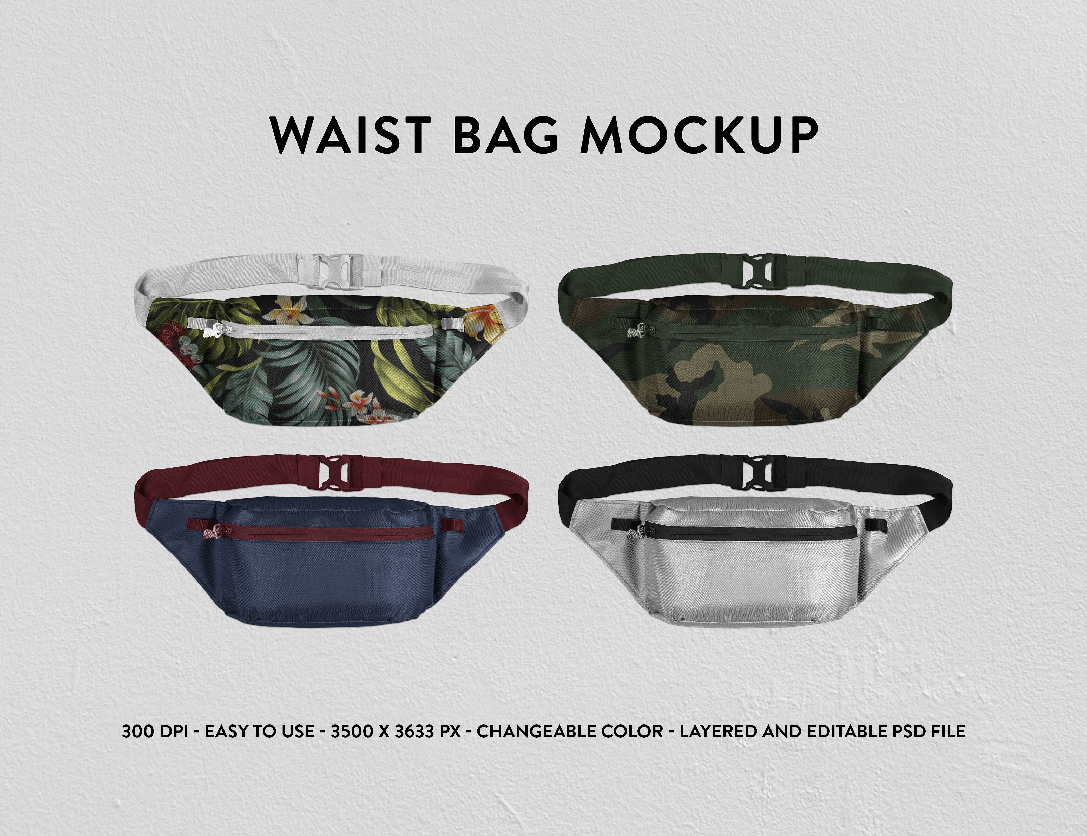 Waist Bag Mockup By Uncentrifuged Pressure | TheHungryJPEG.com