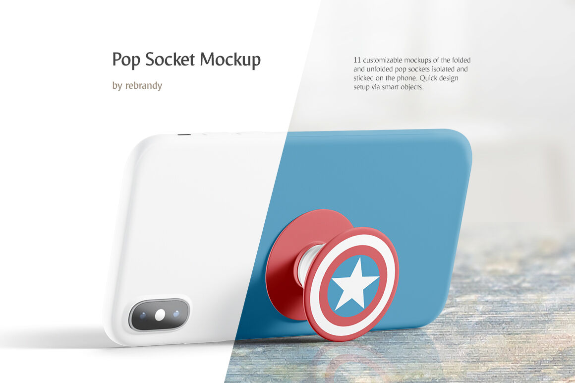 Pop Socket Mockup By rebrandy | TheHungryJPEG.com