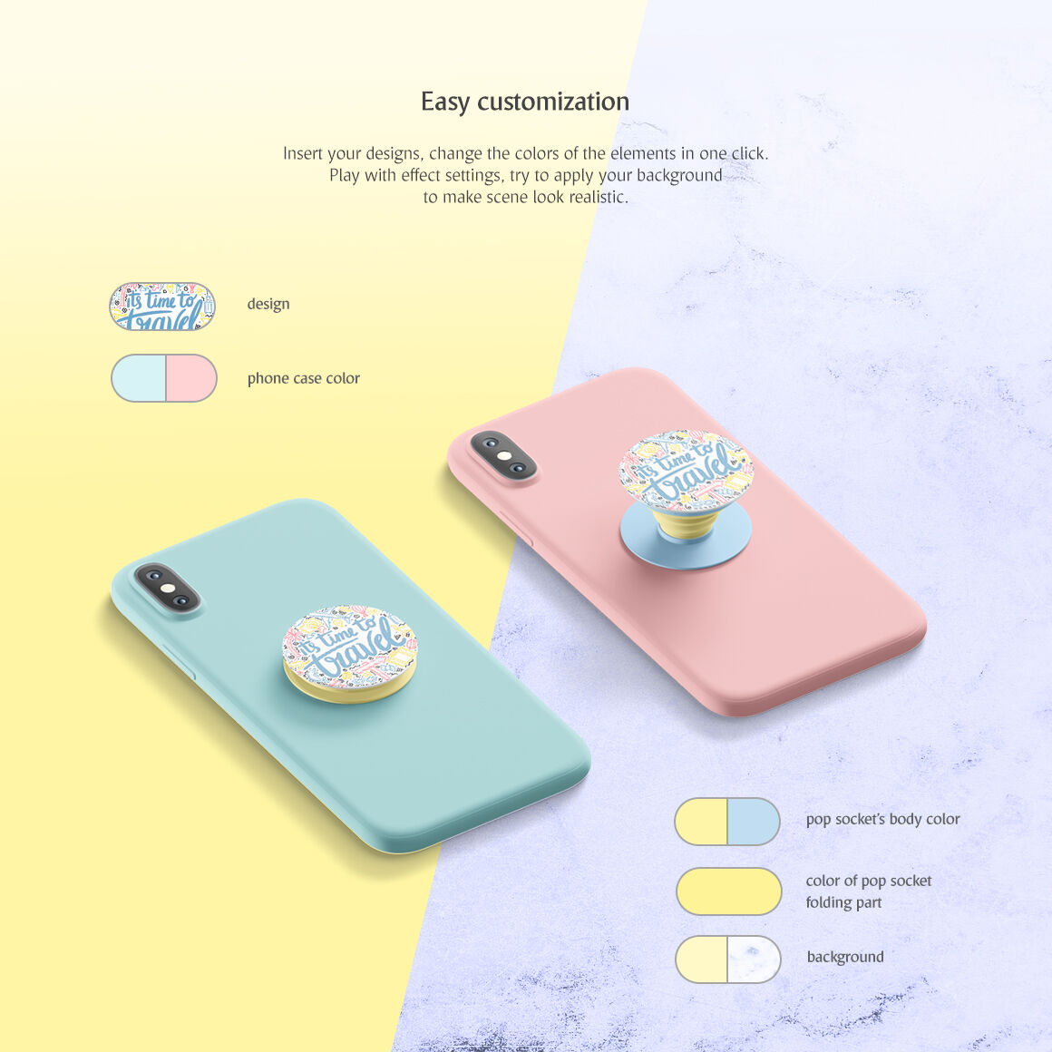 Pop Socket Mockup By rebrandy | TheHungryJPEG.com