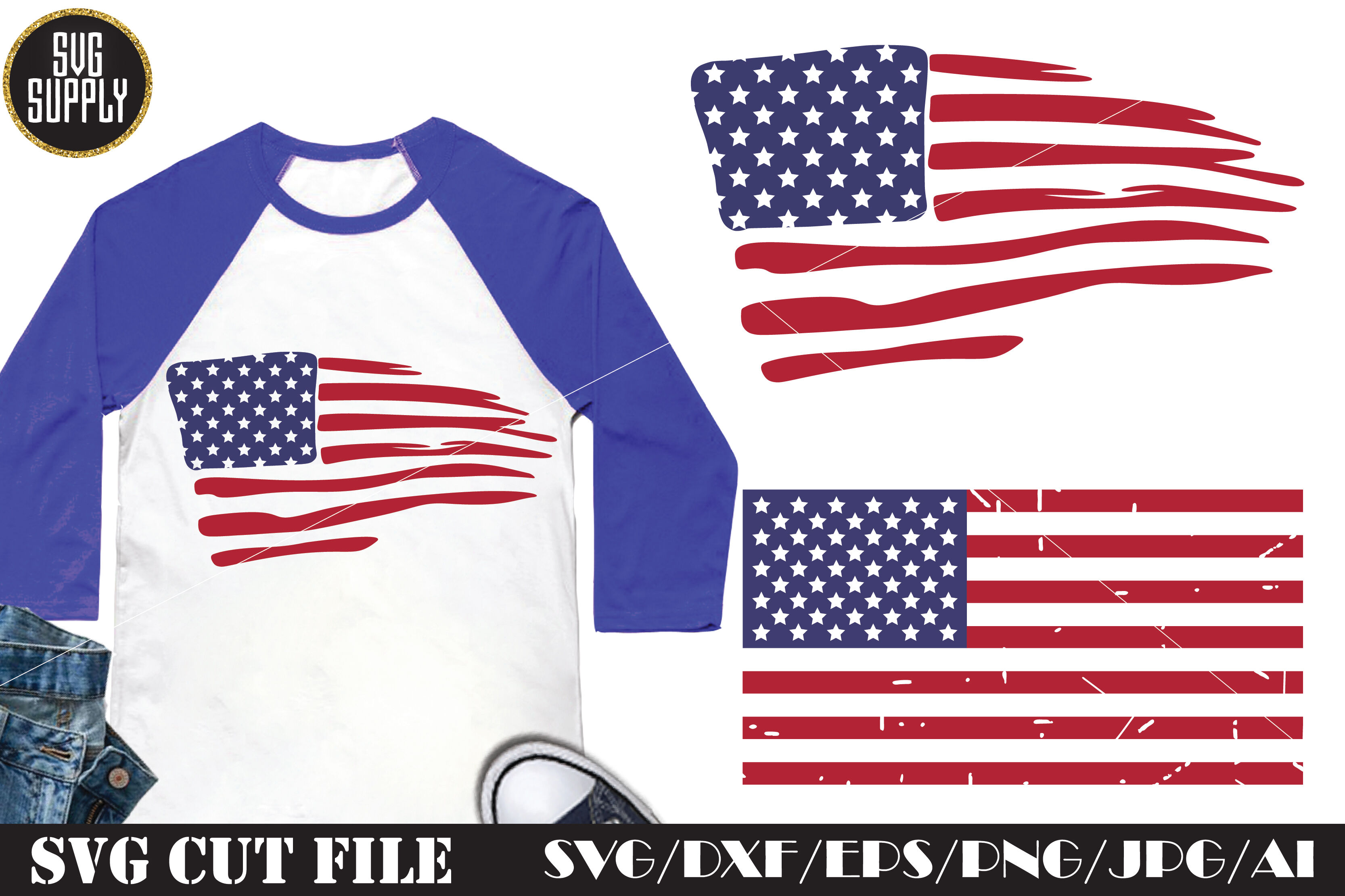 American Flag Art Svg Cut File By Svgsupply Thehungryjpeg Com