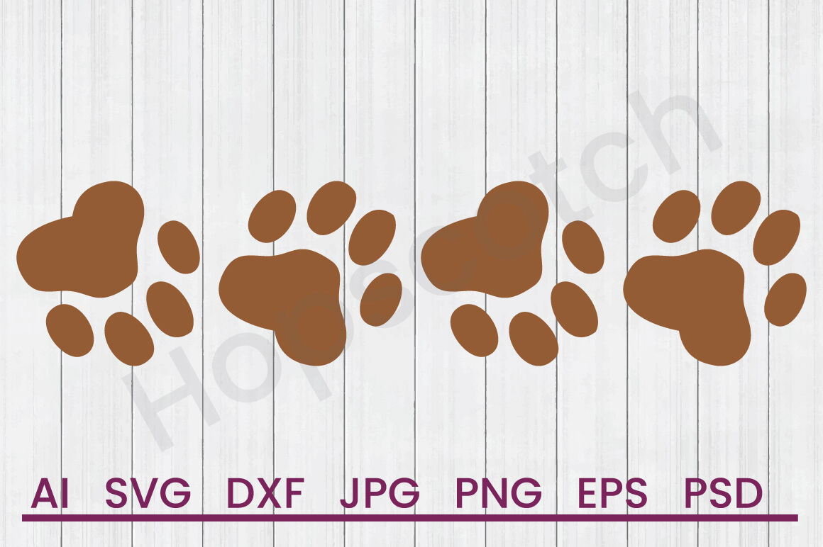 Dog Paws Svg File Dxf File By Hopscotch Designs Thehungryjpeg Com