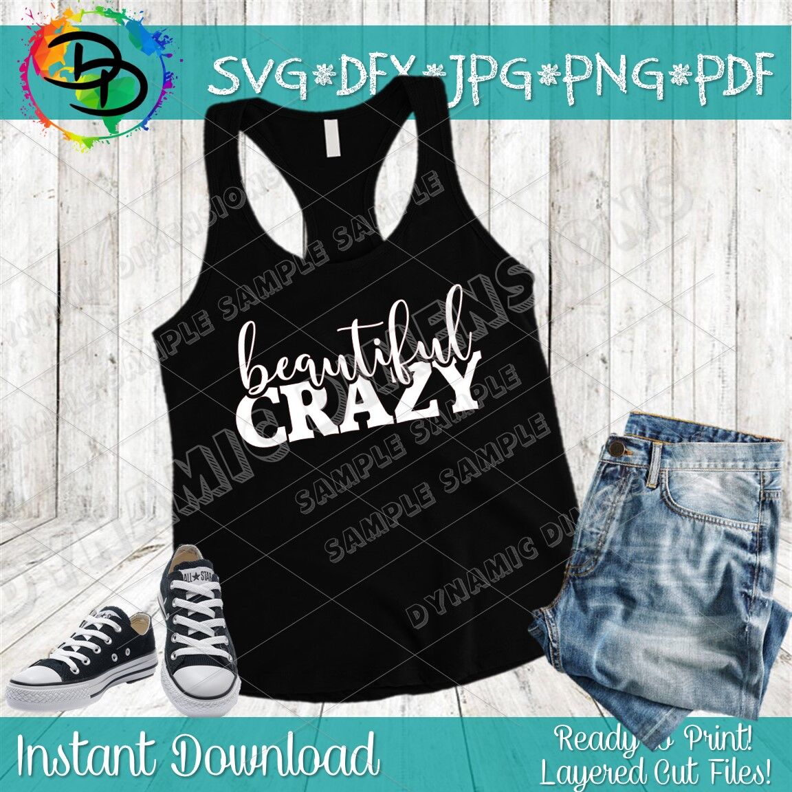 Beautiful Crazy Lyrics Sign SVG file