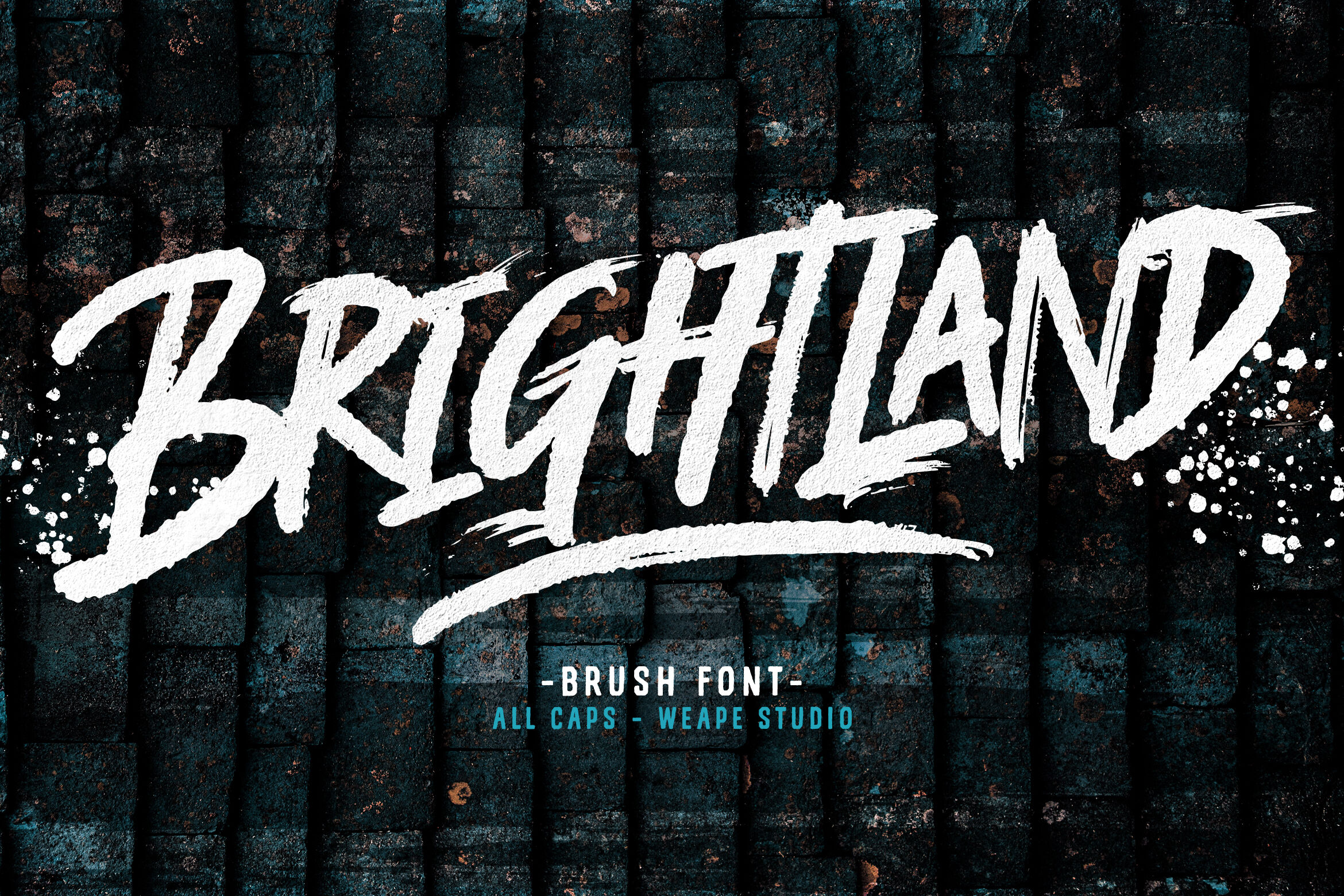 Brightland Brush Font By Weape Design Thehungryjpeg Com
