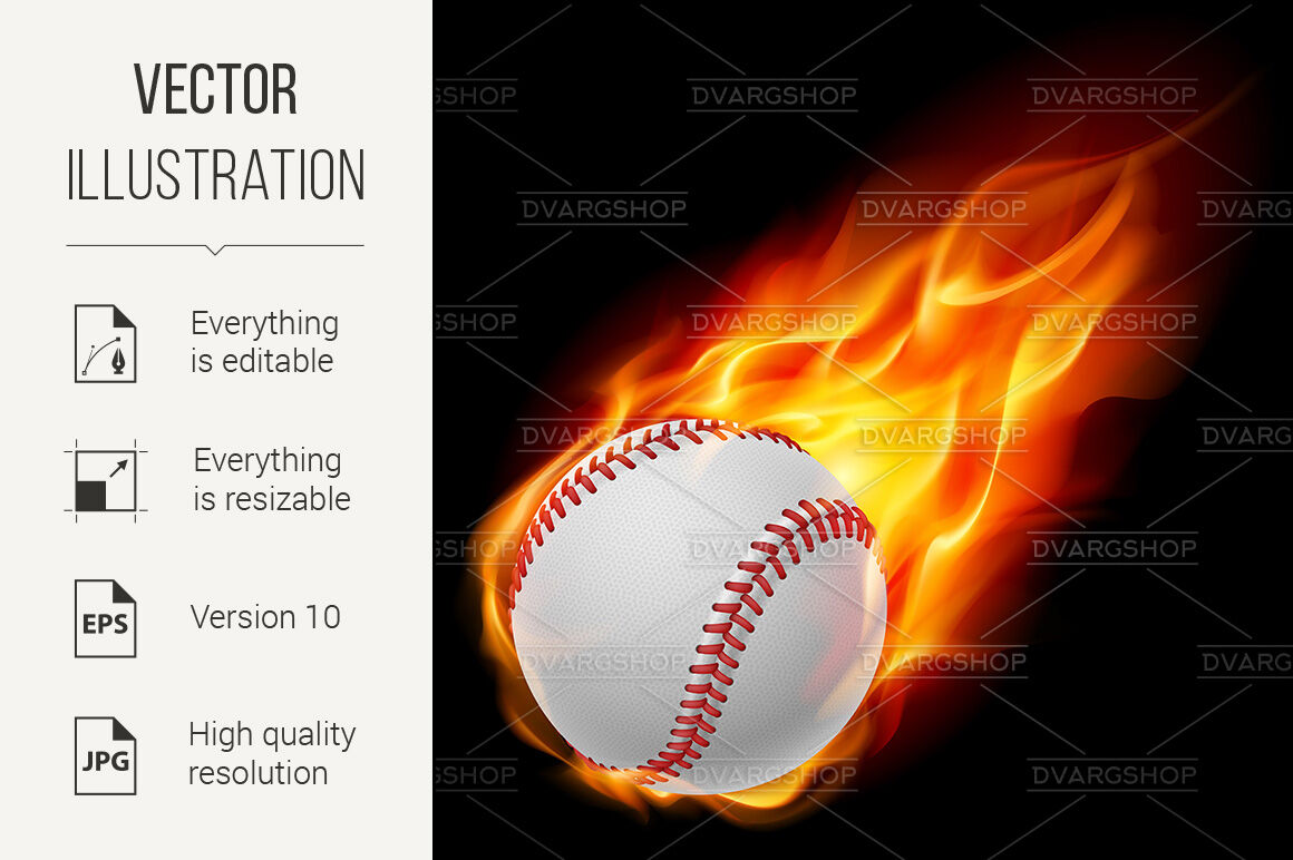 4,113 Baseball On Fire Images, Stock Photos, 3D objects, & Vectors