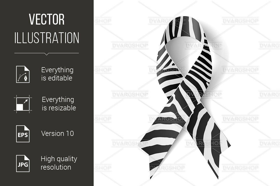 Zebra Print Ribbon By Dvargshop Thehungryjpeg 2367