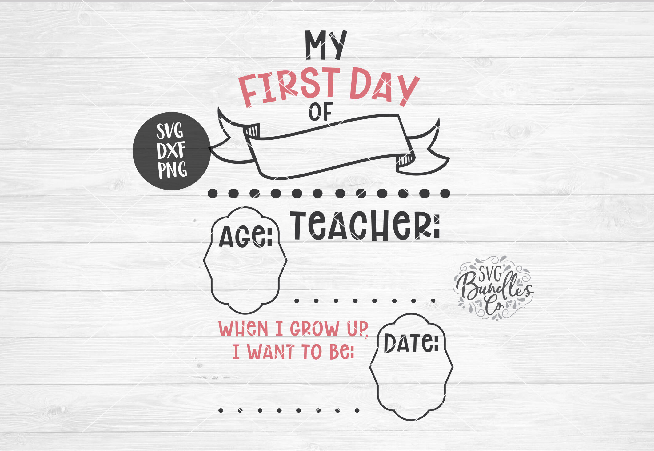First Day Of School Sign SVG
