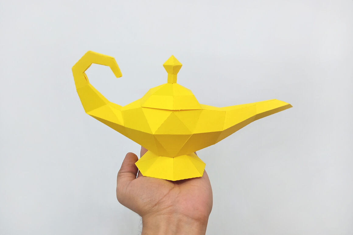 Como pintar lampara aladdin impresa en 3d facil/How to paint Aladdin lamp  printed in 3D easy 