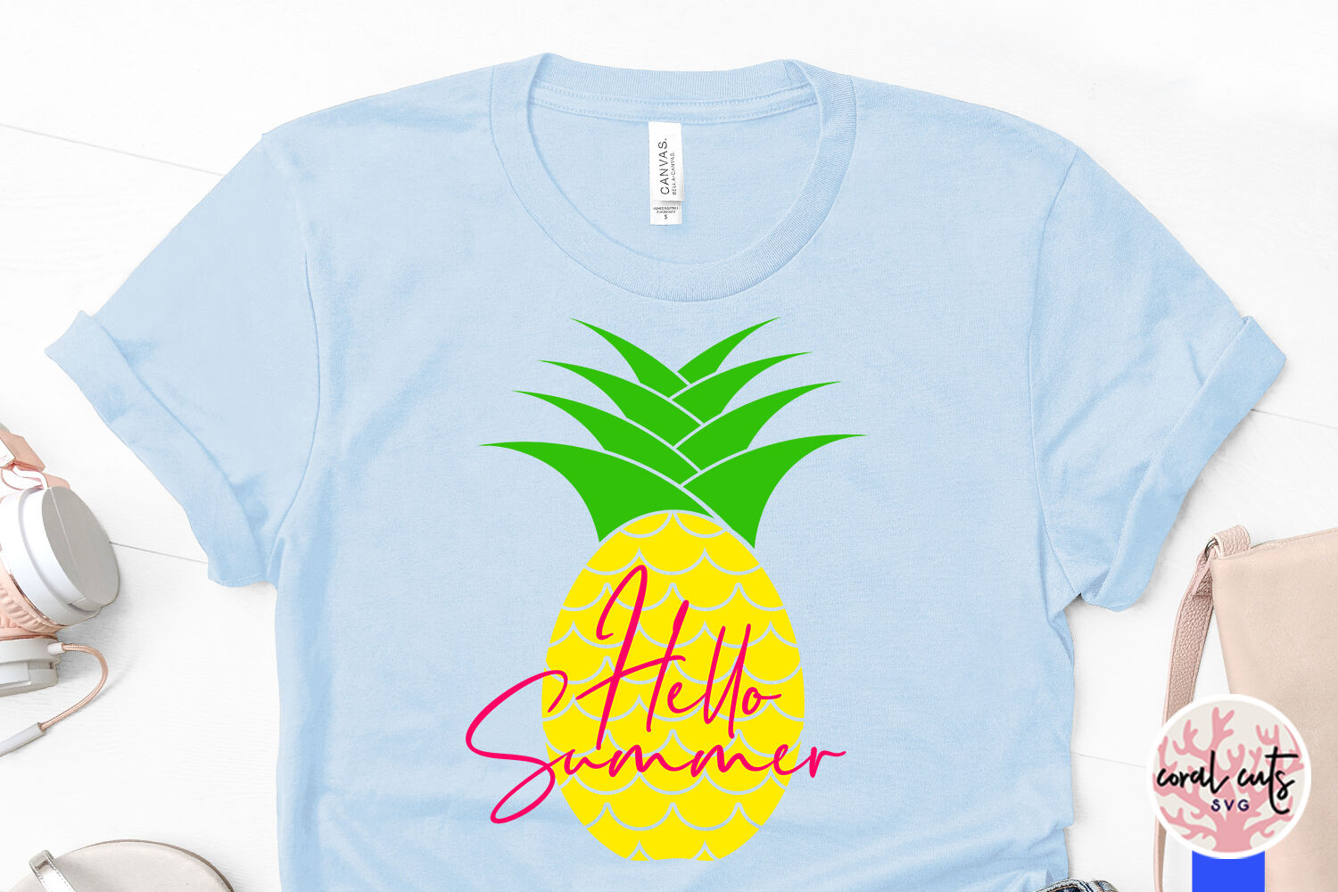 Download Hello Summer - Summer SVG EPS DXF PNG Cut File By CoralCuts | TheHungryJPEG.com
