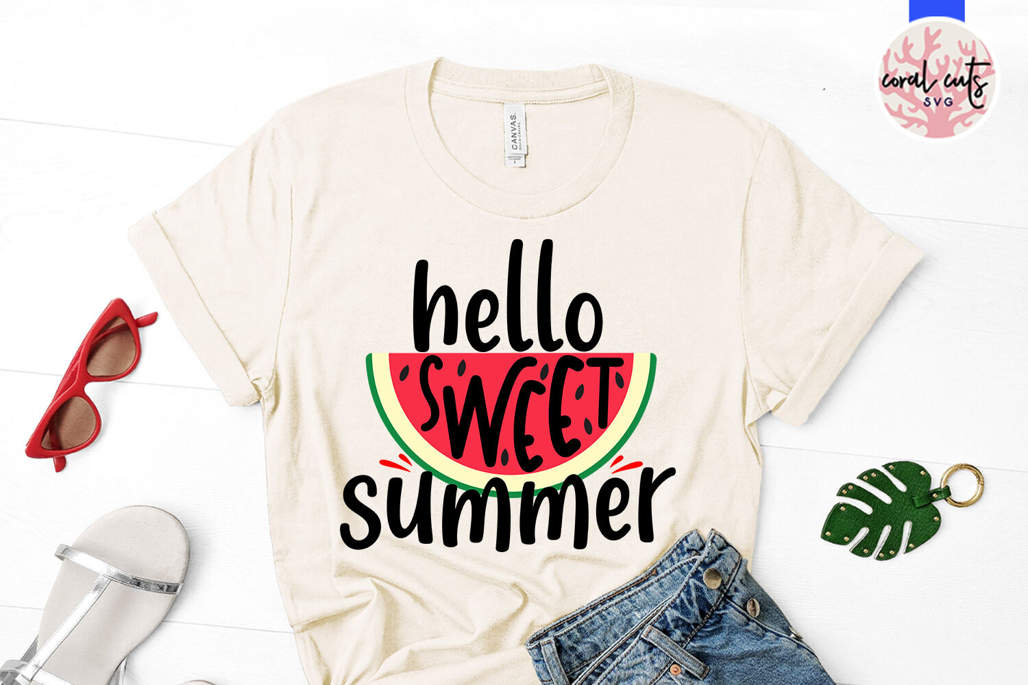Download Hello sweet summer - Summer SVG EPS DXF PNG Cut File By ...
