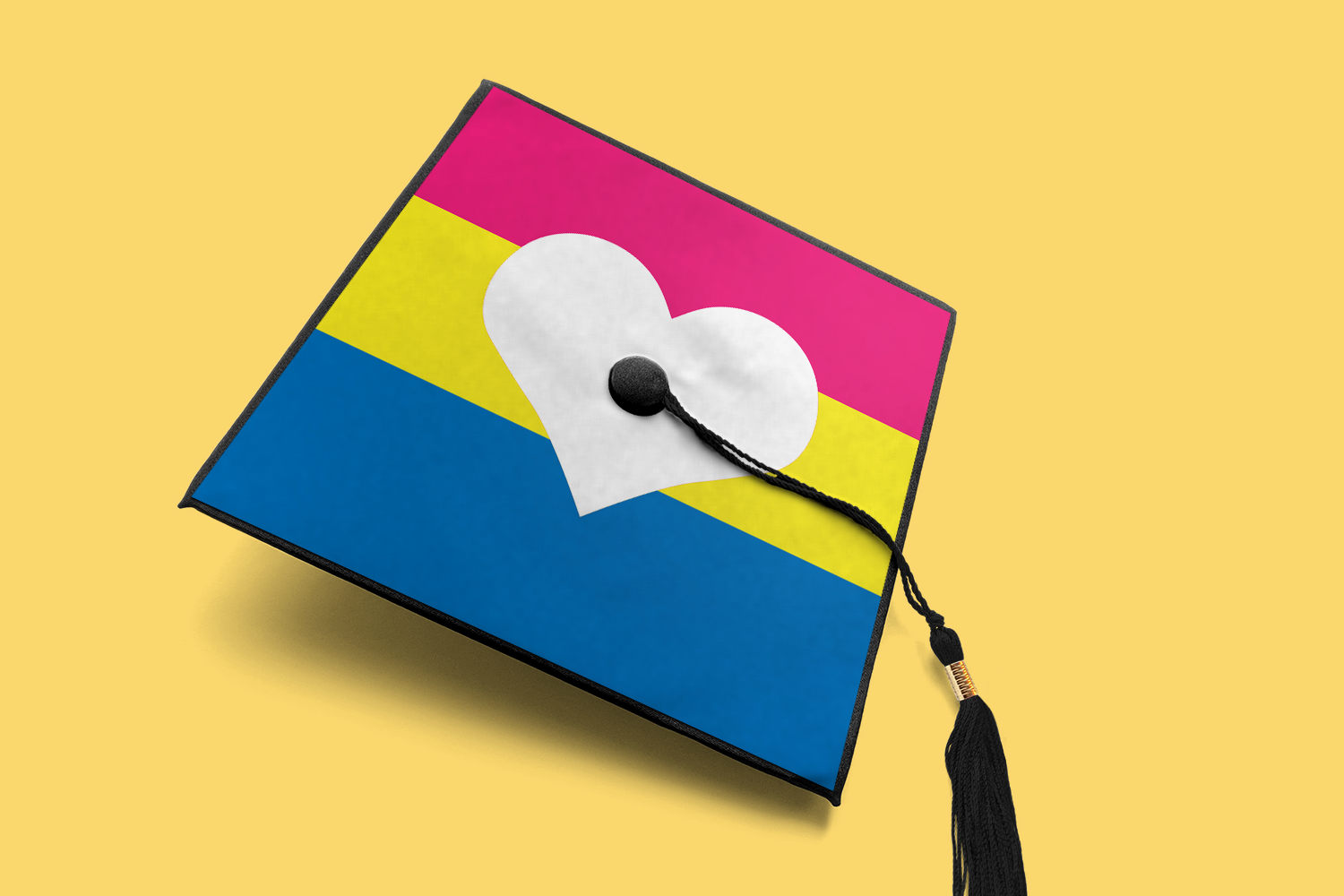 Download LGBT Pride Stripes & Heart Graduation Cap Decoration | SVG | PNG | DXF By Risa Rocks It ...