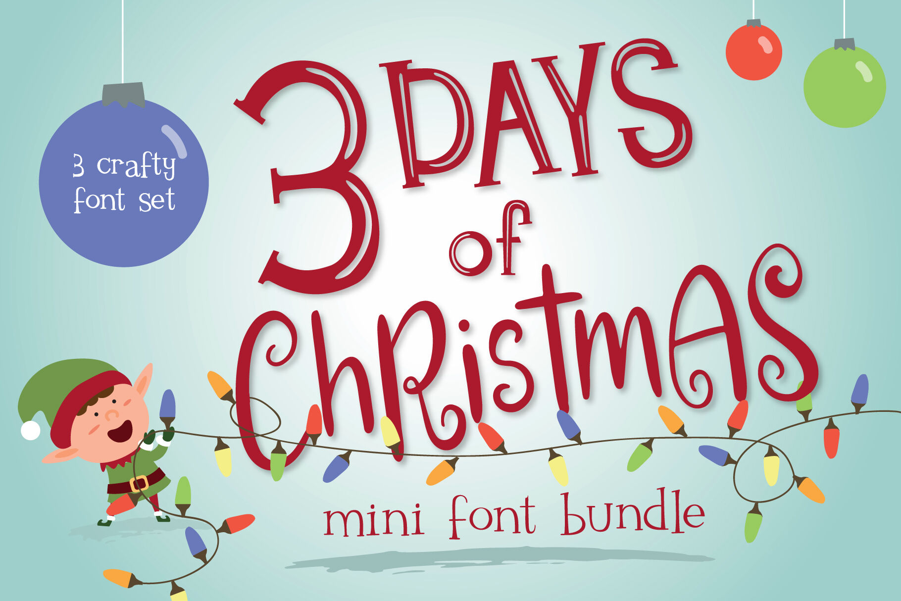 Mini Font Bundle 3 Days Of Christmas By Tuneuwin Thehungryjpeg Com