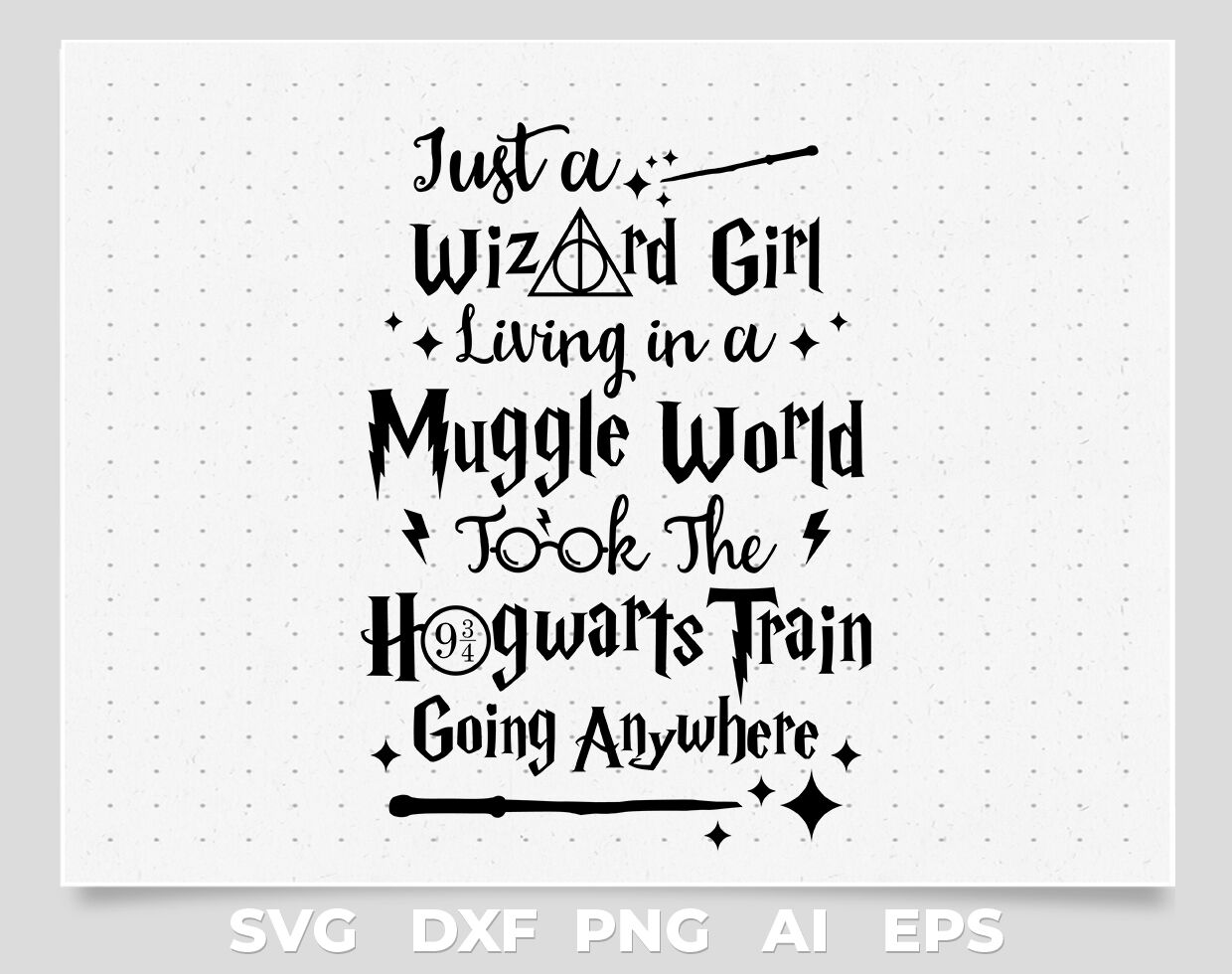 Download Just Wizard Girl Harry Potter Quotes Svg Vector File By Cuttingsvg Thehungryjpeg Com