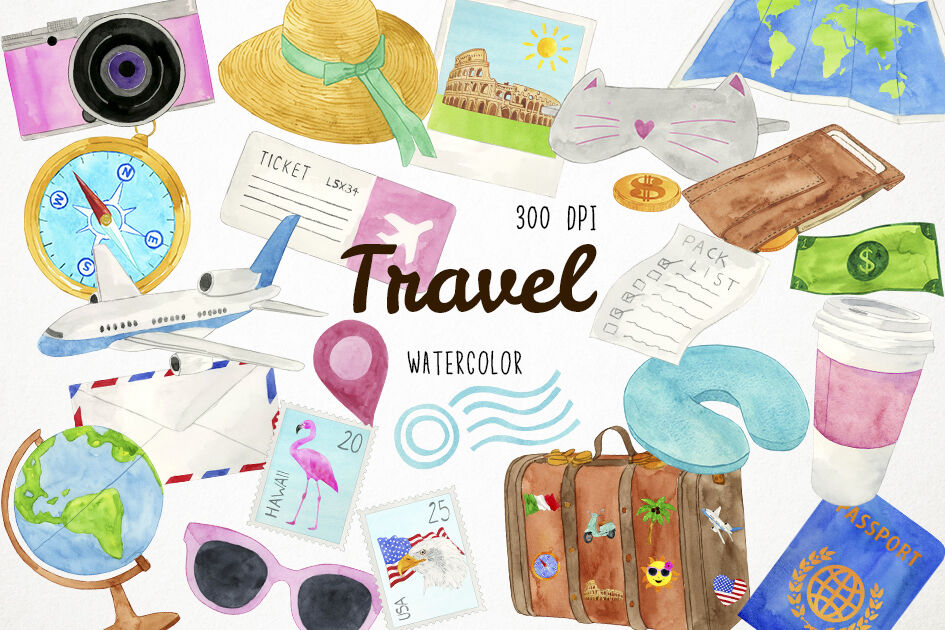 Travel Clipart Vacation Clipart Wanderlust Clipart Travel Travel ...