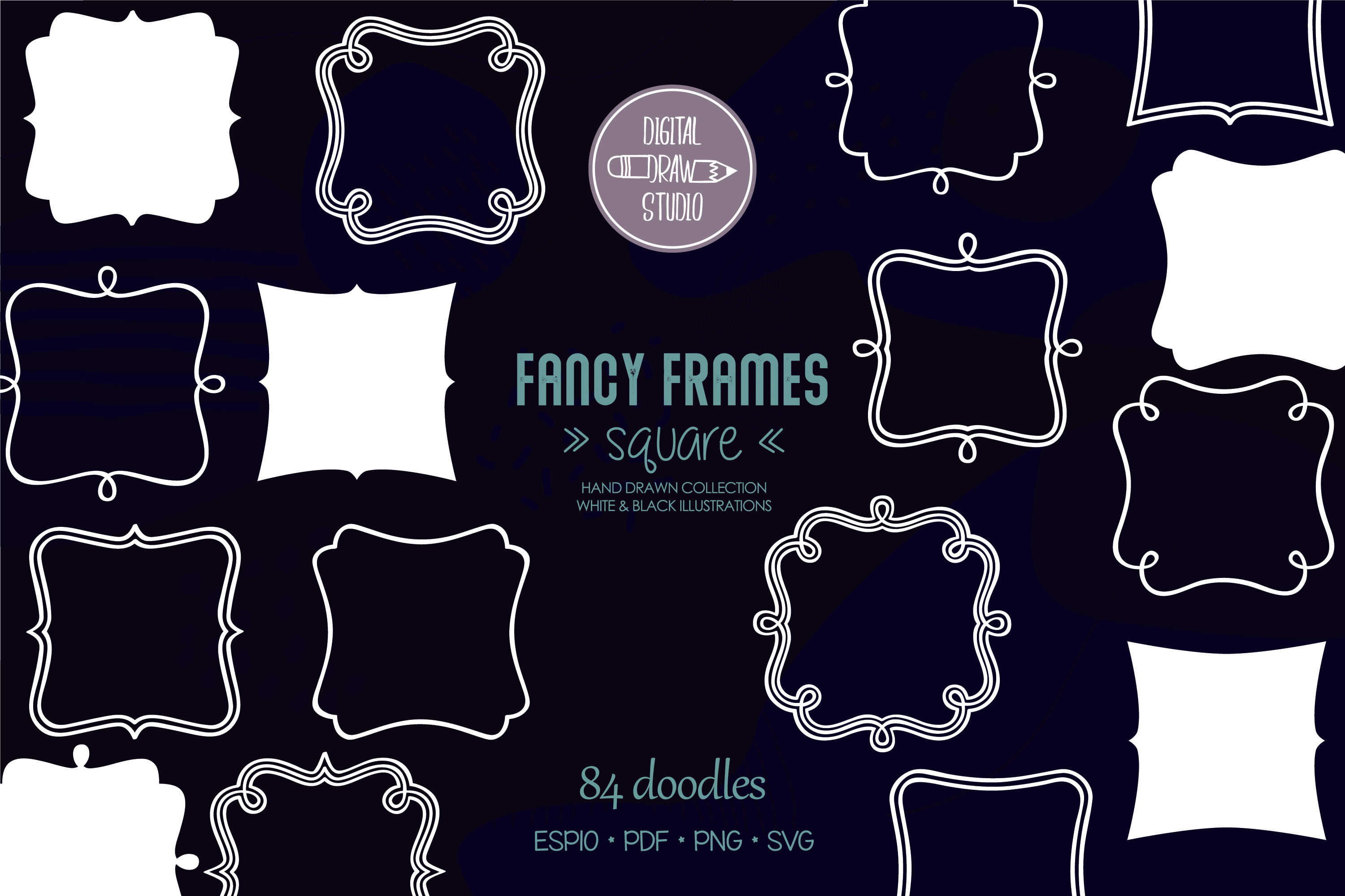 square frames clipart png