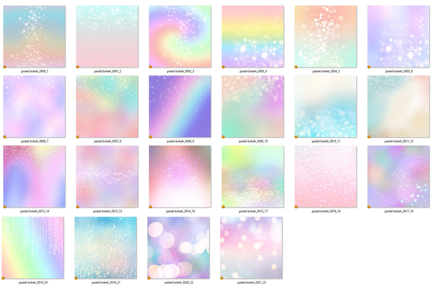 Rainbow Pastel Bokeh Digital Paper By Digital Curio ...