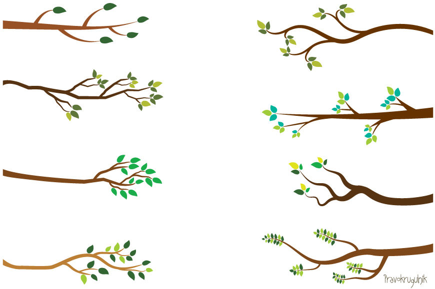 clipart tree with branches and leaves