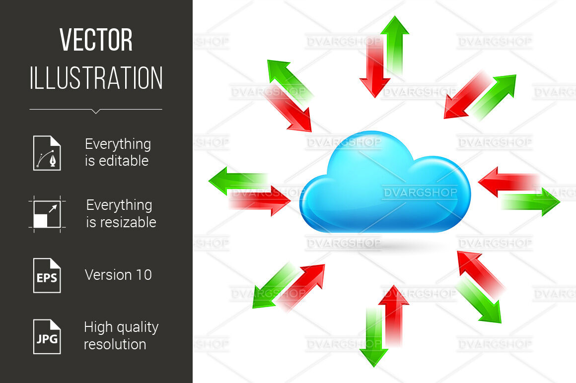 Cloud Computing By DvargShop | TheHungryJPEG