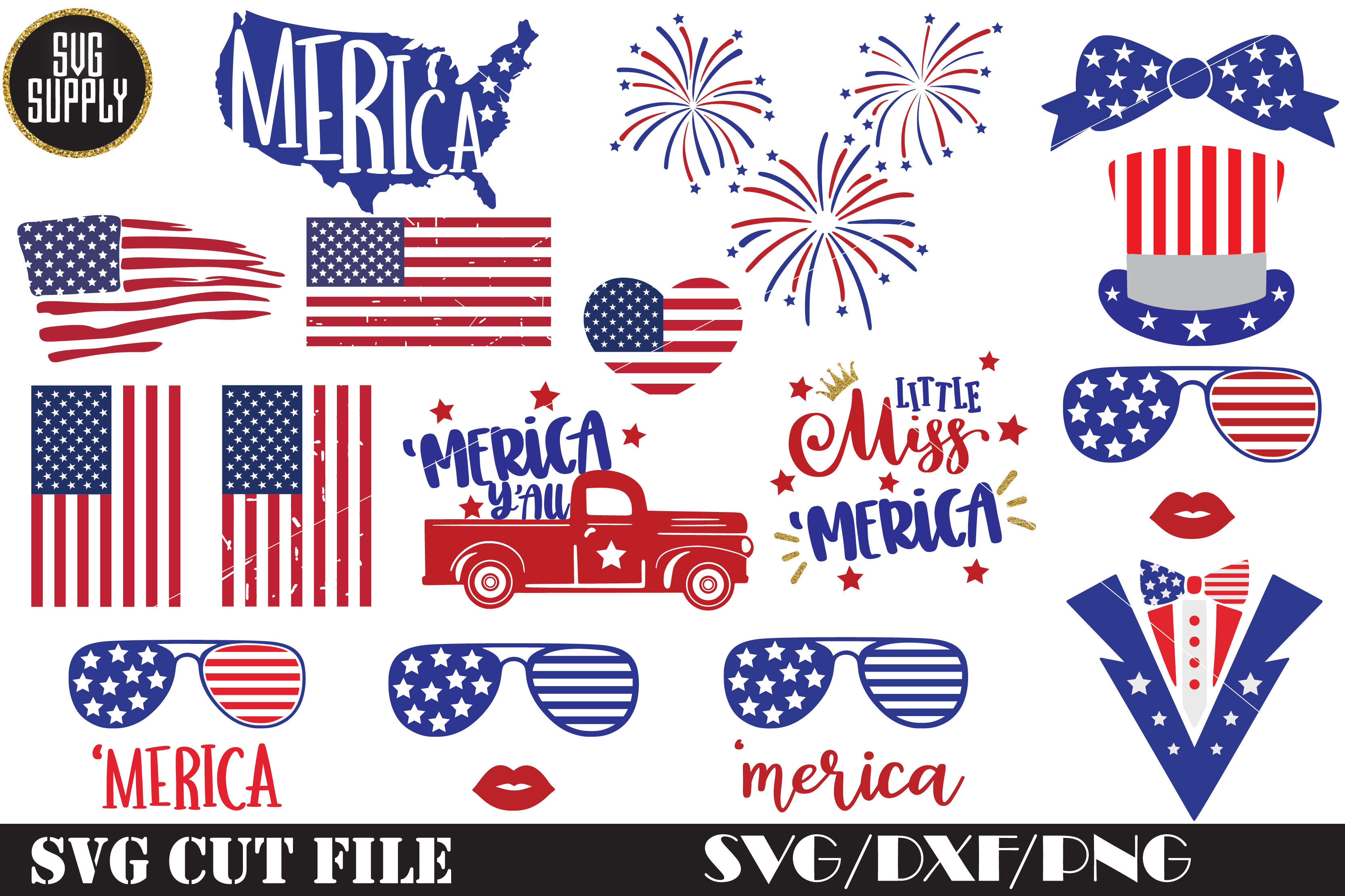 4th Of July SVG Cut File Bundle   Patriotic SVG Bundle By Shannon