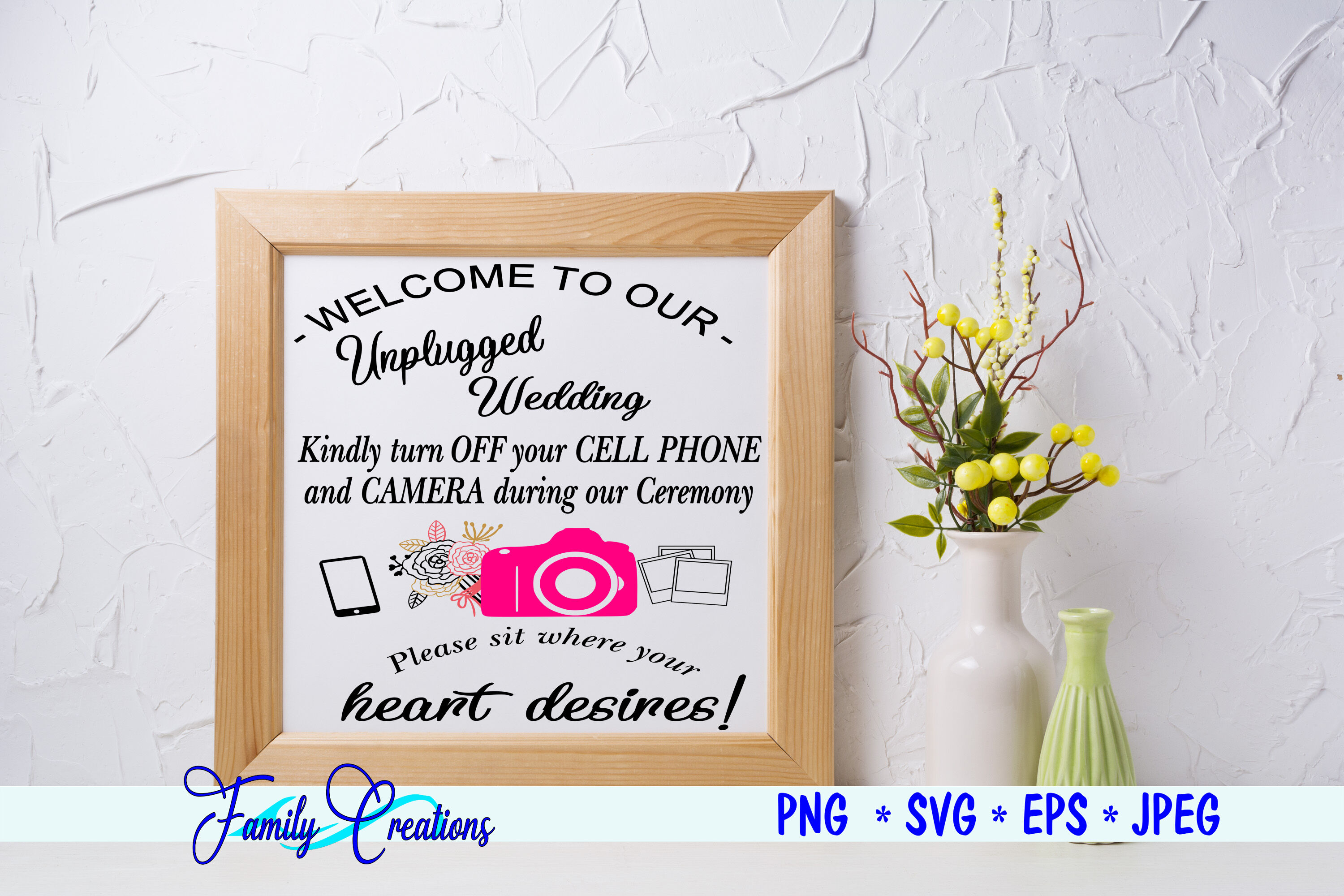 Free Free 167 Welcome To Our Unplugged Wedding Svg SVG PNG EPS DXF File