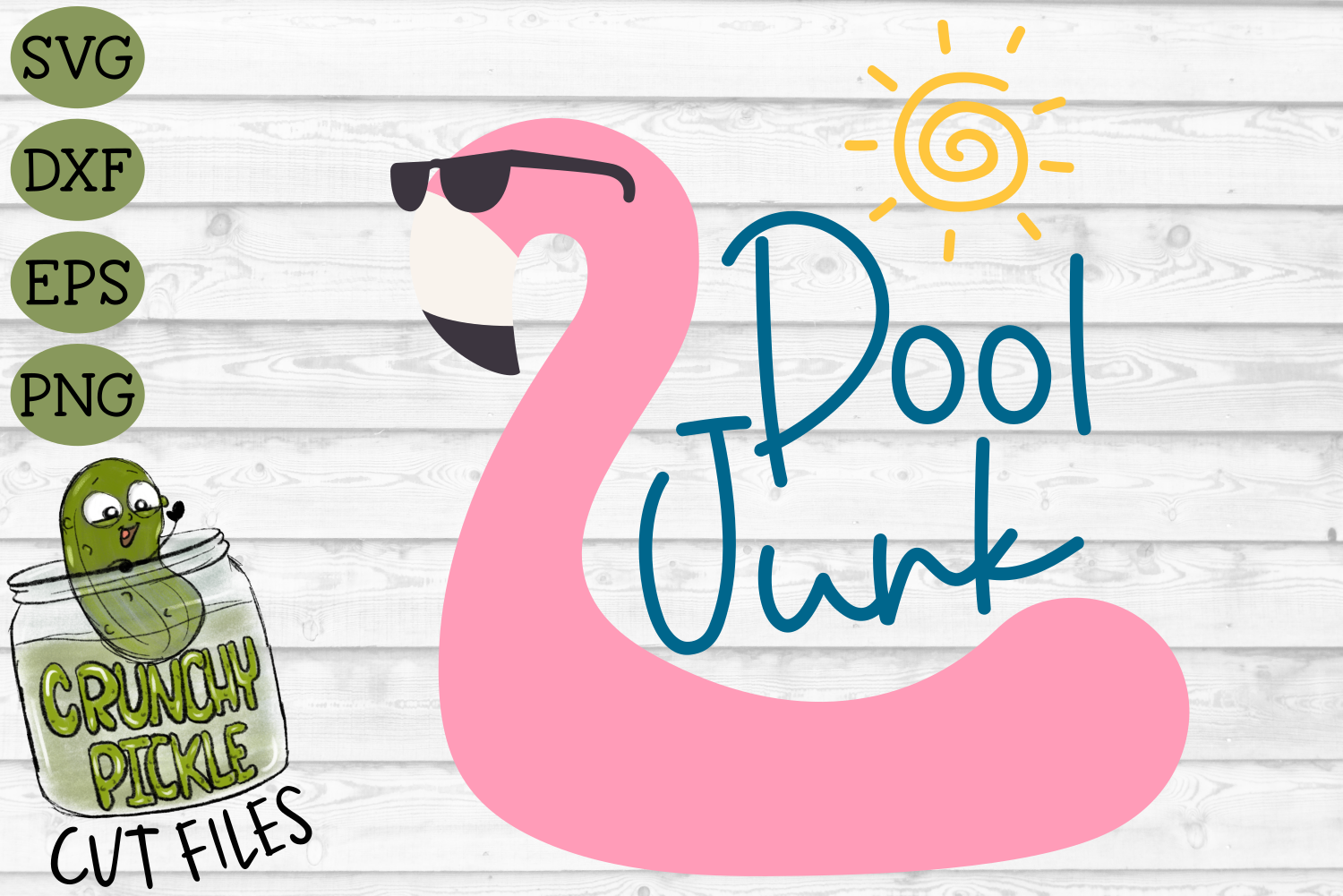 Pool Junk Flamingo Svg For Diy Beach Bags Pool Totes By Crunchy Pickle Thehungryjpeg Com