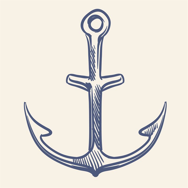 Vintage Nautical Anchor Hand Drawing Marine Sketch Adventure Travel O By Yummybuum Thehungryjpeg Com