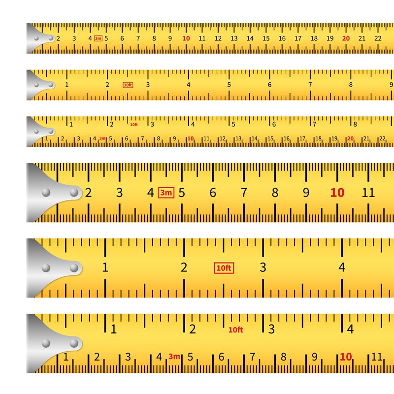 Measuring tapes. Measure inches tape measurement ruler, centimeter met