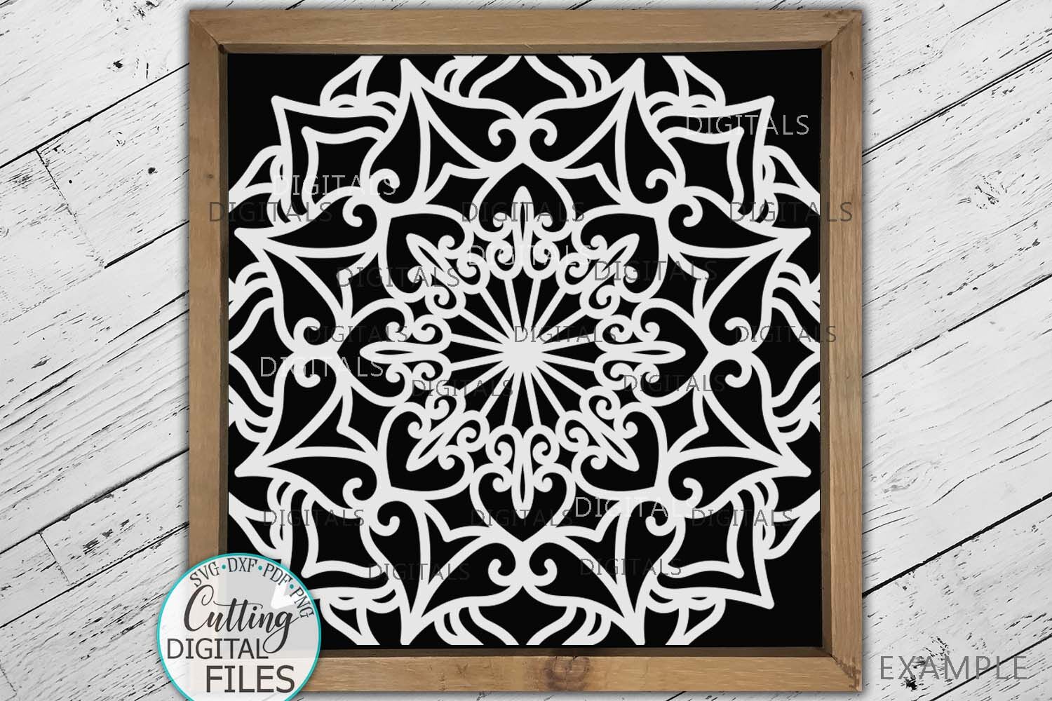 Square Mandala Sign Tile Style Home Farmhouse Svg Cut Out By Kartcreation Thehungryjpeg Com