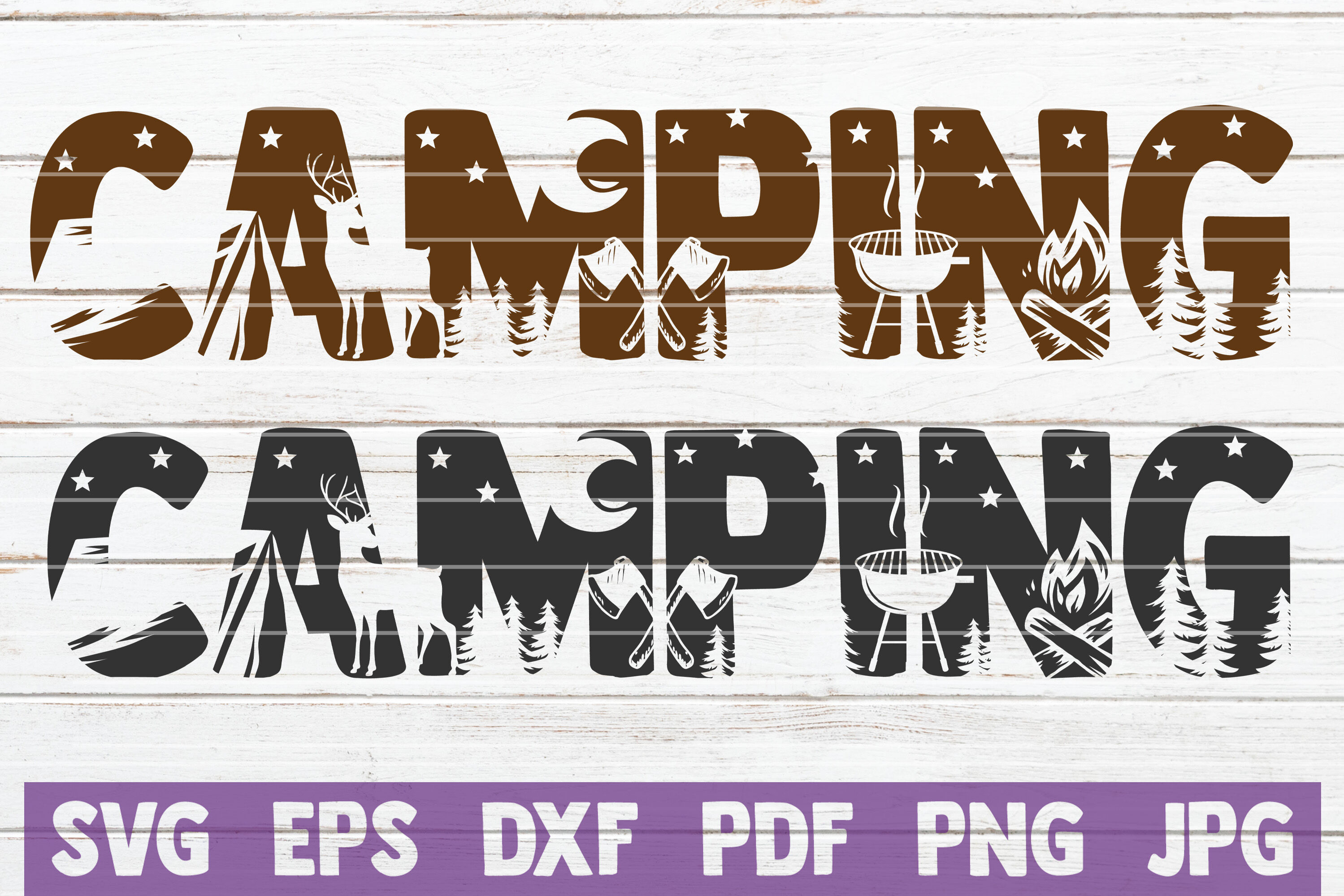 Download Camping SVG Cut File By MintyMarshmallows | TheHungryJPEG.com
