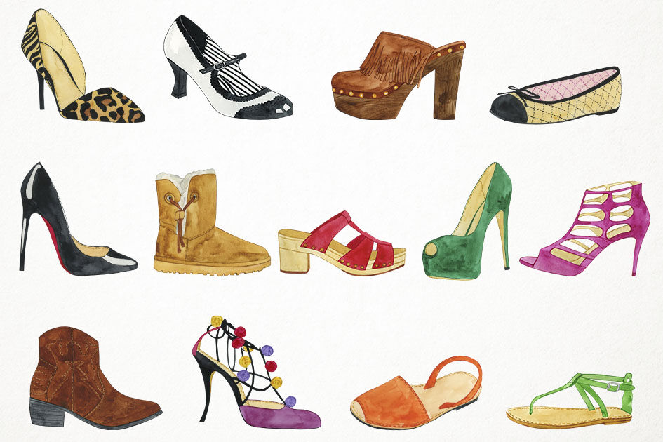 womens shoes clip art