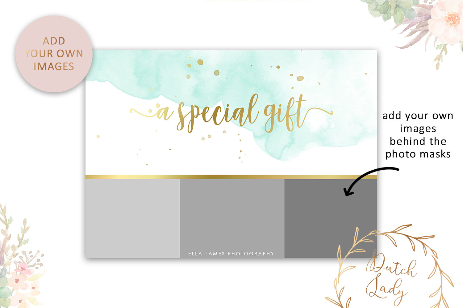 PSD Photo Gift Card Template #4 By The Dutch Lady Designs