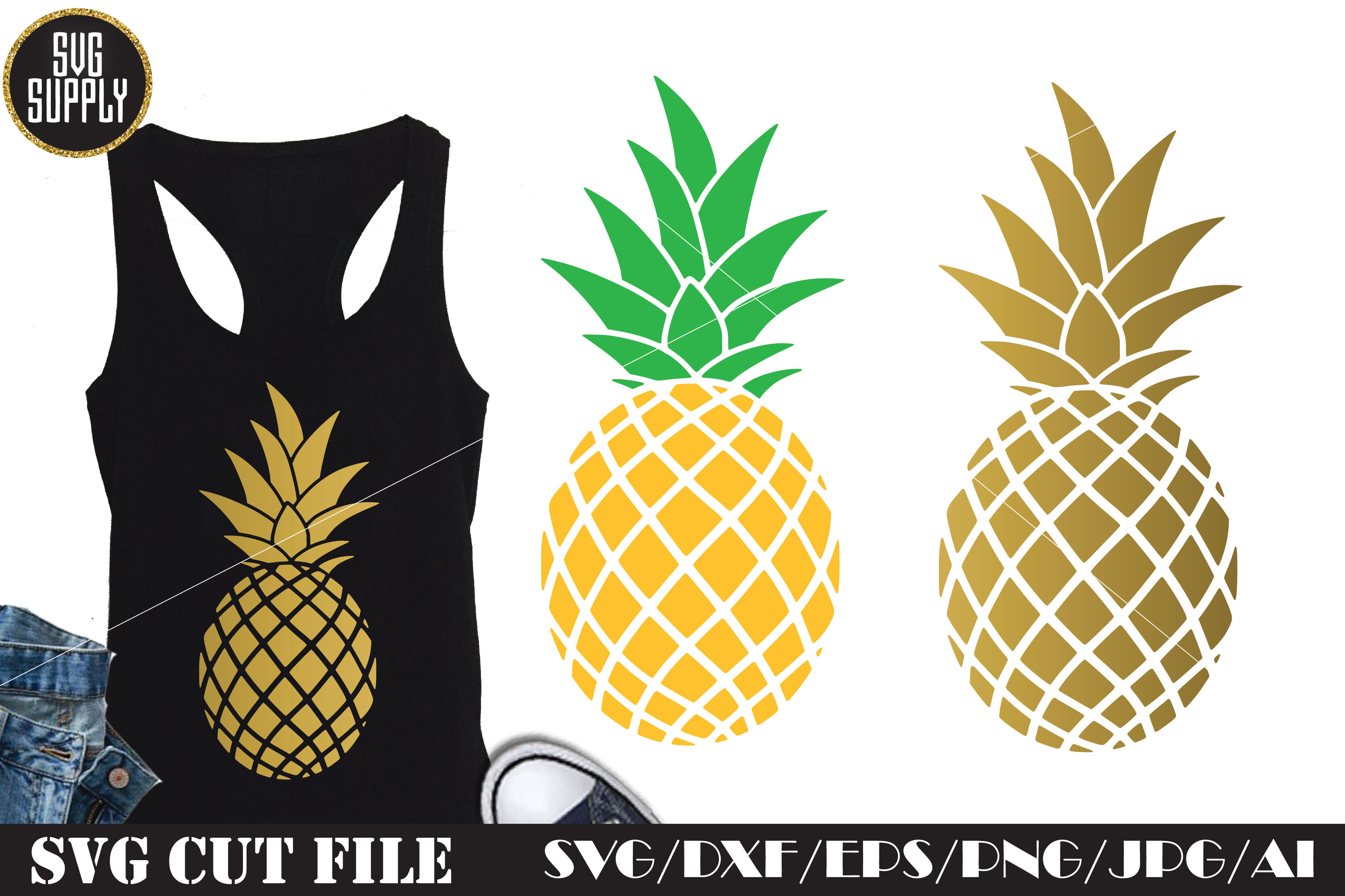 Pineapple Svg Cut File By Svgsupply Thehungryjpeg Com