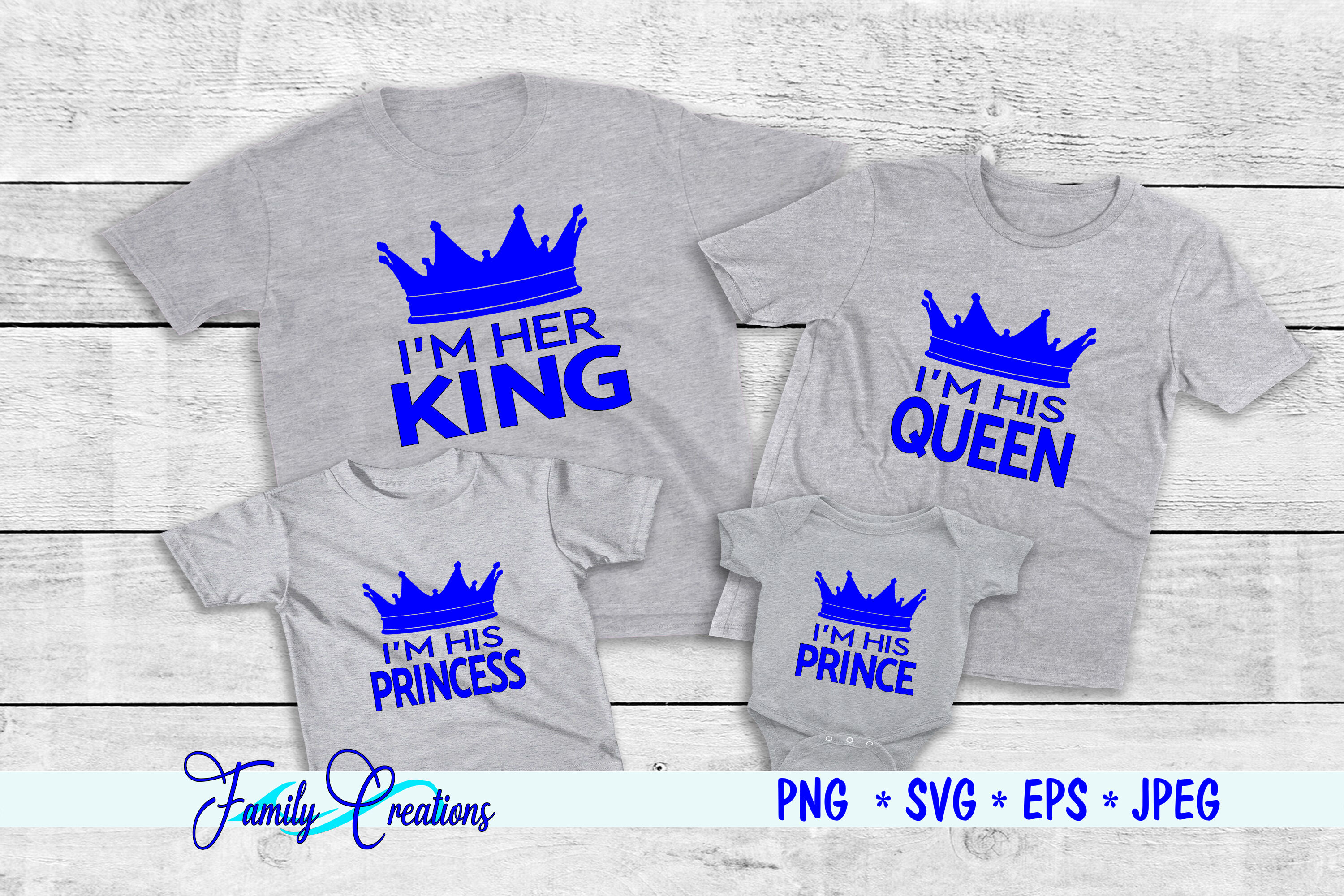 His Queen Her King Fairy Tale LL007 C SVG DXF Fcm Ai Eps Png Jpg Digital file for Commercial and Personal Use