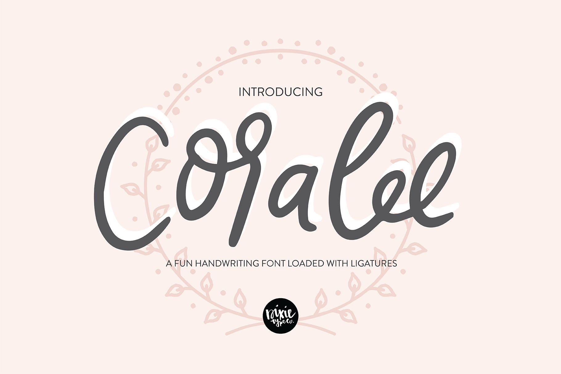 Coralee Script Handwriting Otf Font With Ligatures By Dixie Type Co Thehungryjpeg Com