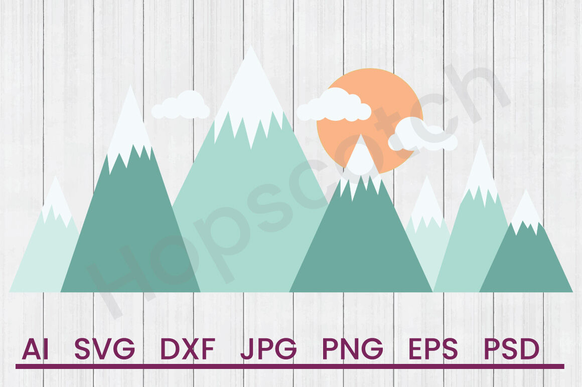 Download Snowy Mountains Svg File Dxf File By Hopscotch Designs Thehungryjpeg Com