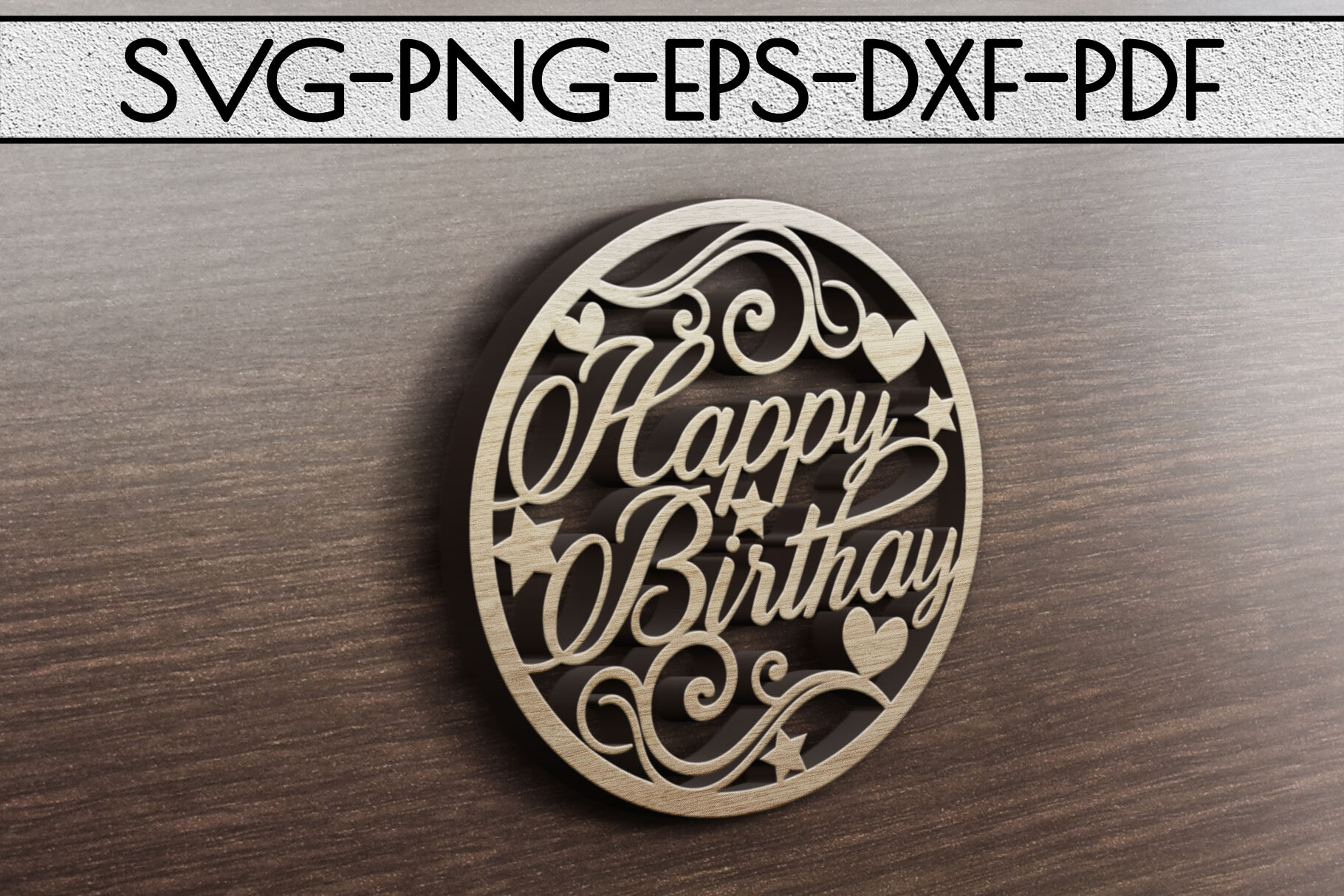 Download Happy Birthday Papercut Templates Bundle, Laser Vector SVG, PDF, DXF By Mulia Designs ...