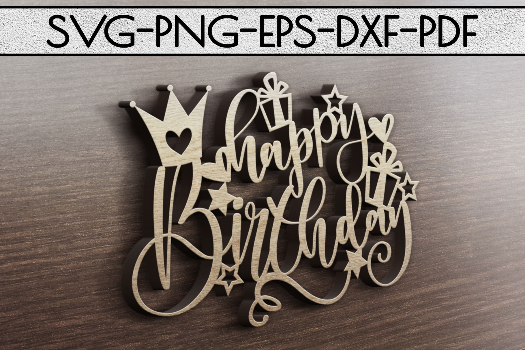 Download Happy Birthday Papercut Templates Bundle, Laser Vector SVG ...