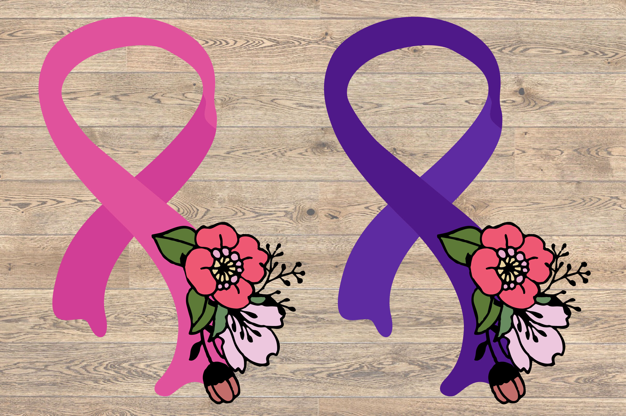 Download Flower Ribbon Breast Cancer SVG Fight for a cure Be Strong ...