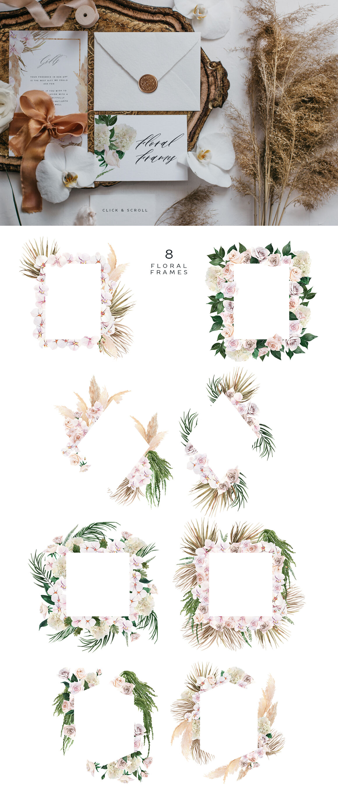 Lush Nude Floral Collection By Little Magic Box Thehungryjpeg Com