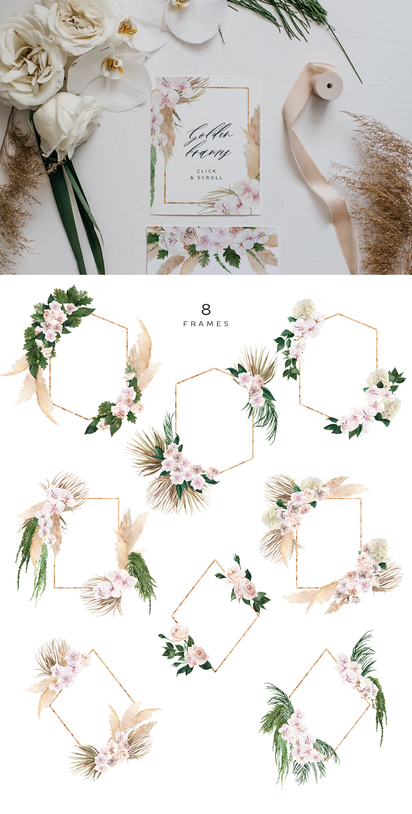 Lush Nude Floral Collection By Little Magic Box Thehungryjpeg Com