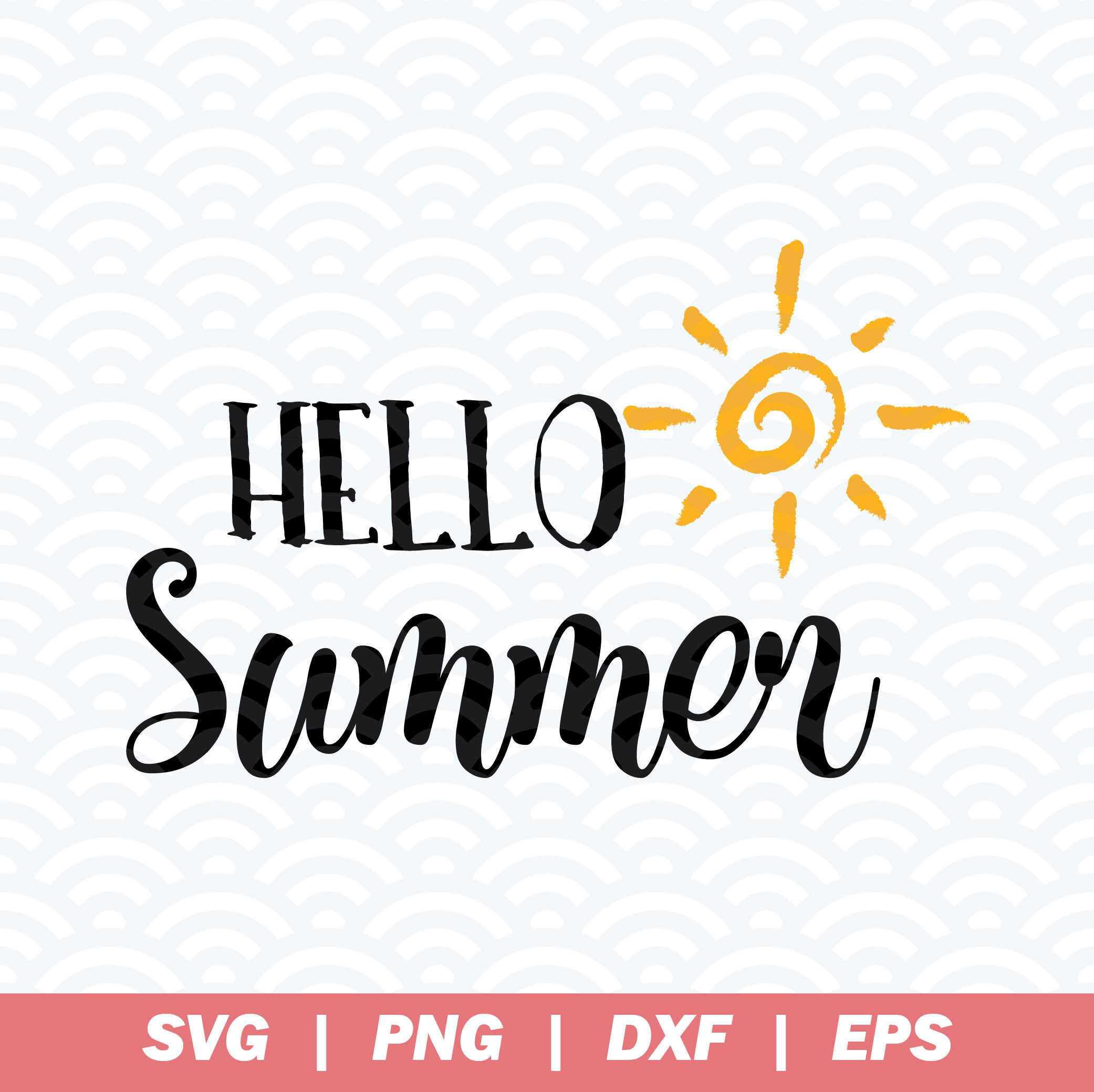 Hello Summer SVG By NewSvgArt | TheHungryJPEG