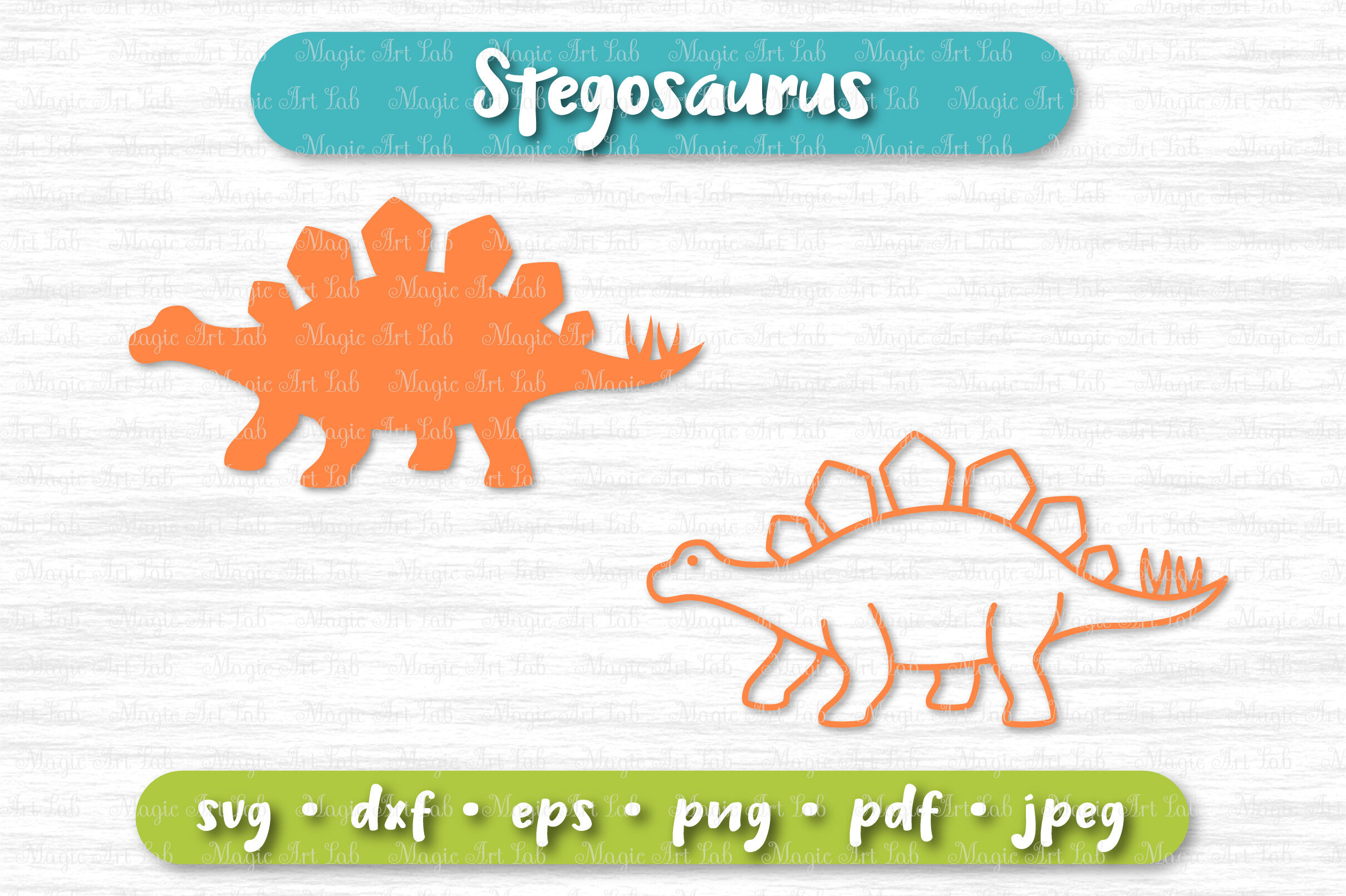 Dinosaur Svg Stegosaurus Svg Dinosaur Party Svg Cute Dinosaur Svg By Magicartlab Thehungryjpeg Com