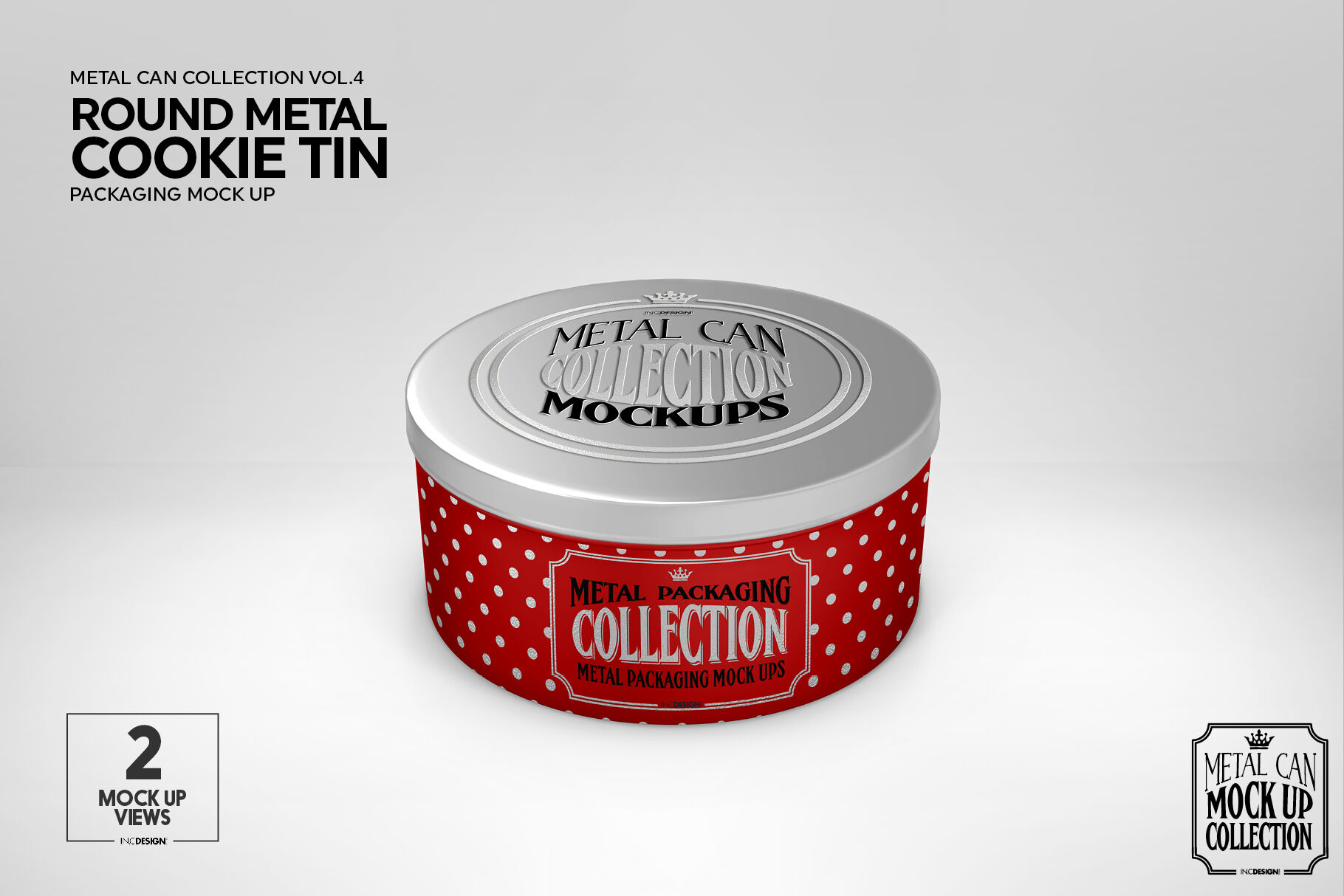 Download Metal Round Cookie Tin Packaging Mockup By INC Design ...