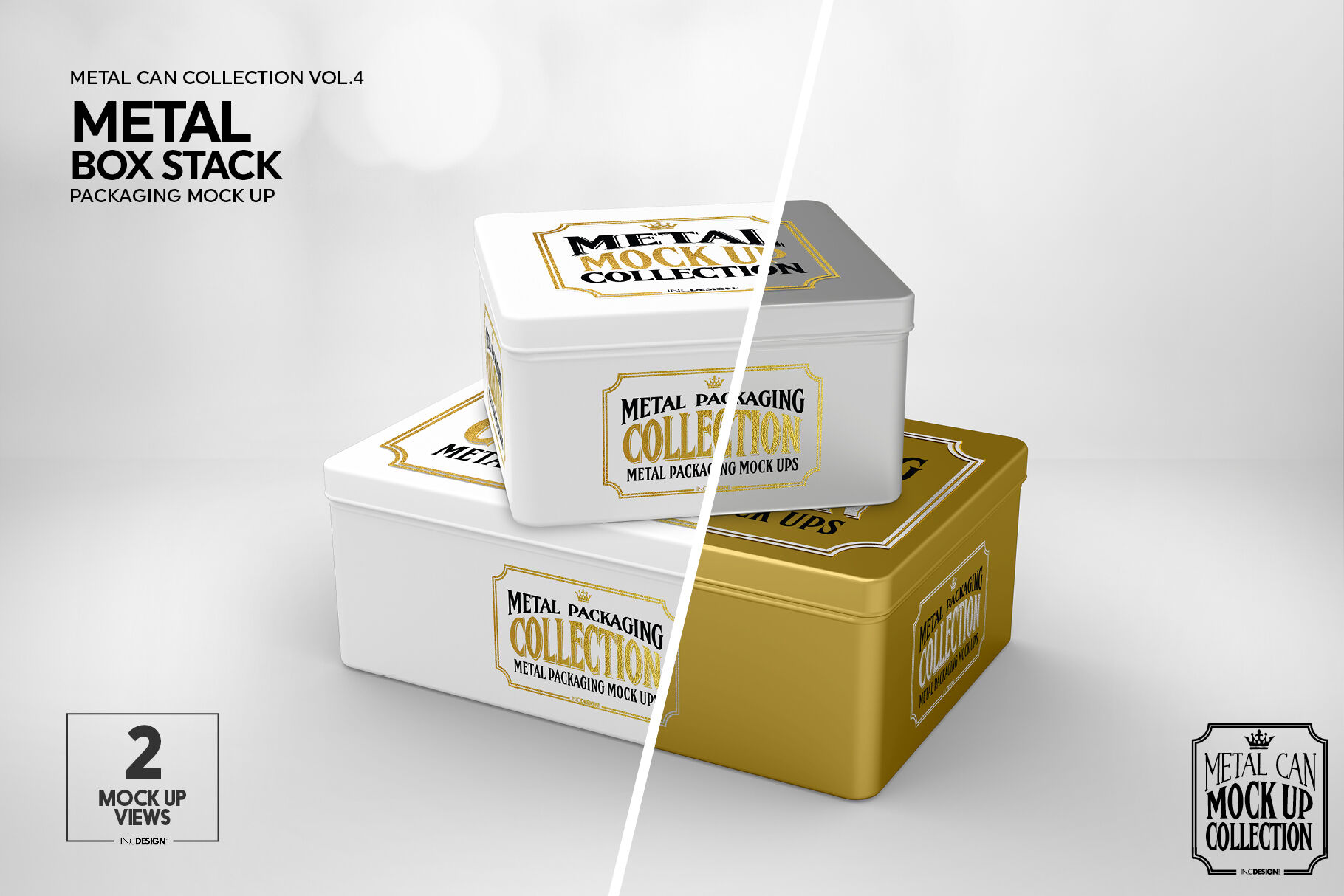 Download Metal Box Stack Packaging Mockup By INC Design Studio ...