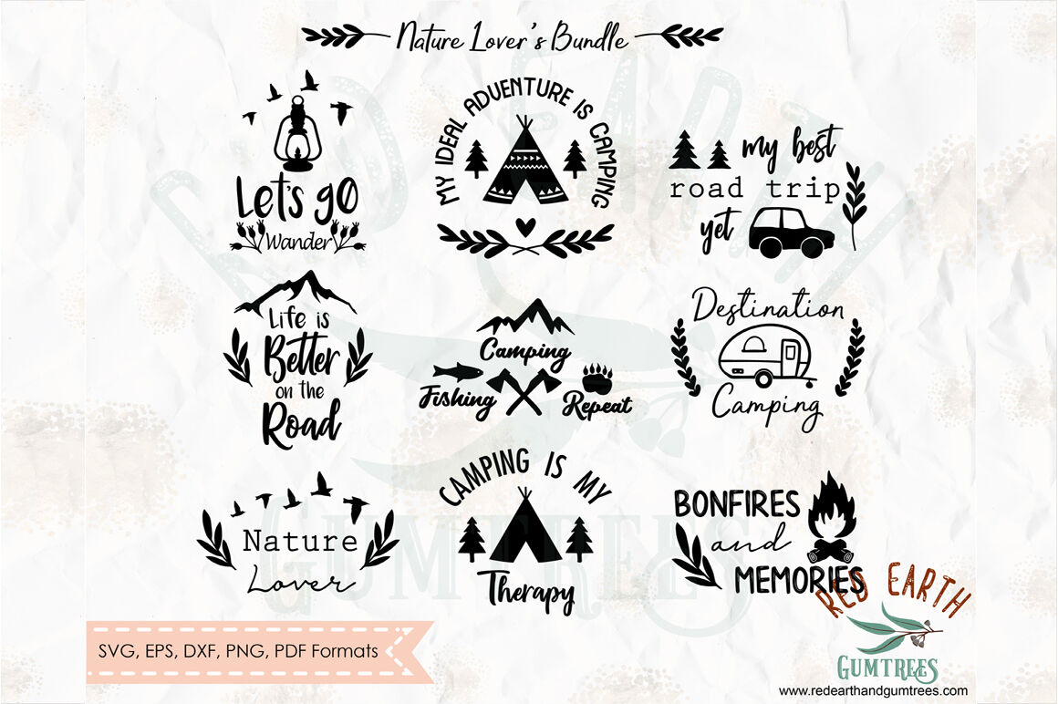 Download Camping quotes, nature lover,outdoor quotes SVG, PNG, EPS, DXF, PDF By SVGBreweryDesigns ...