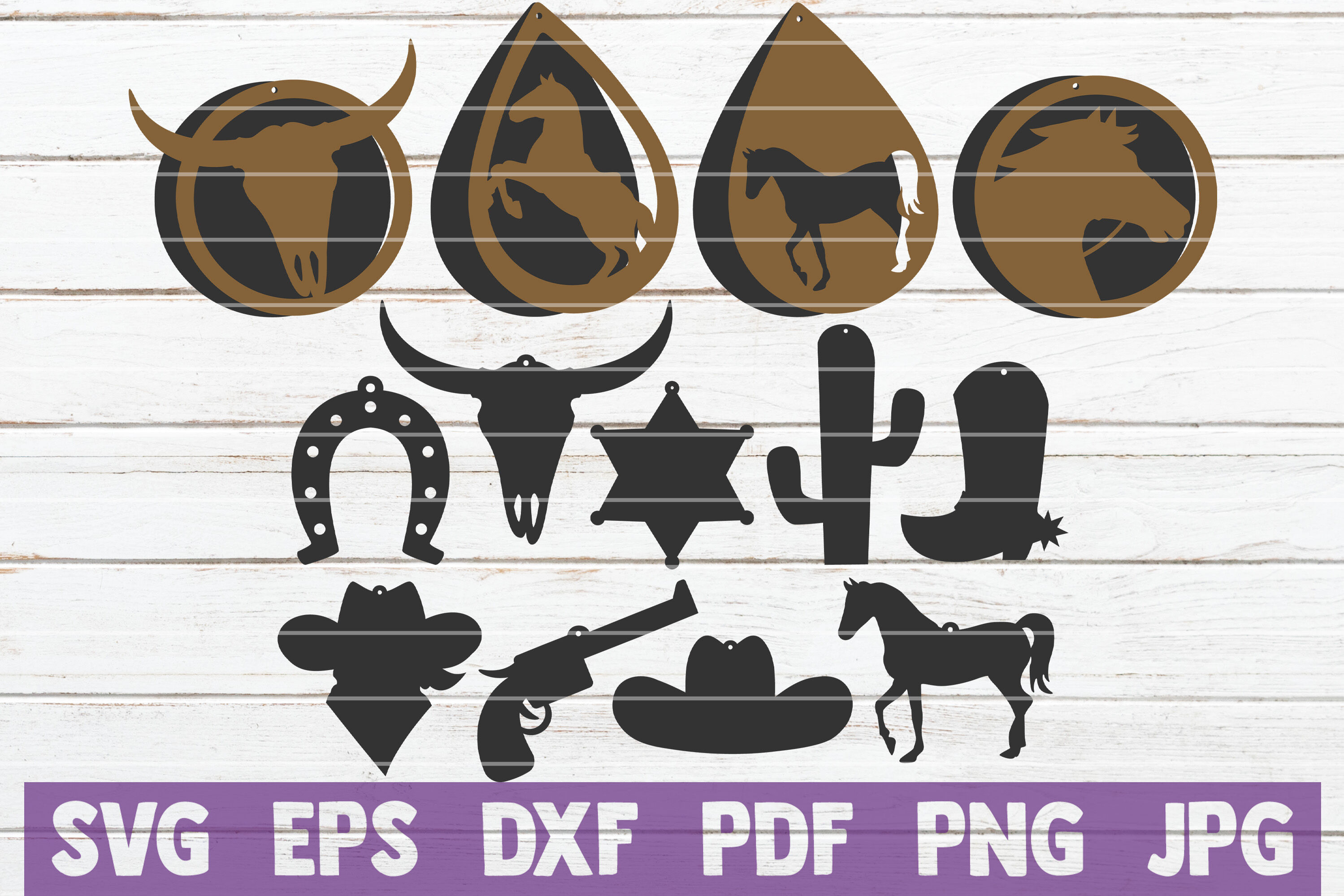 Cowboy Cowgirl Earring Svg Cut File Templates By Mintymarshmallows Thehungryjpeg Com
